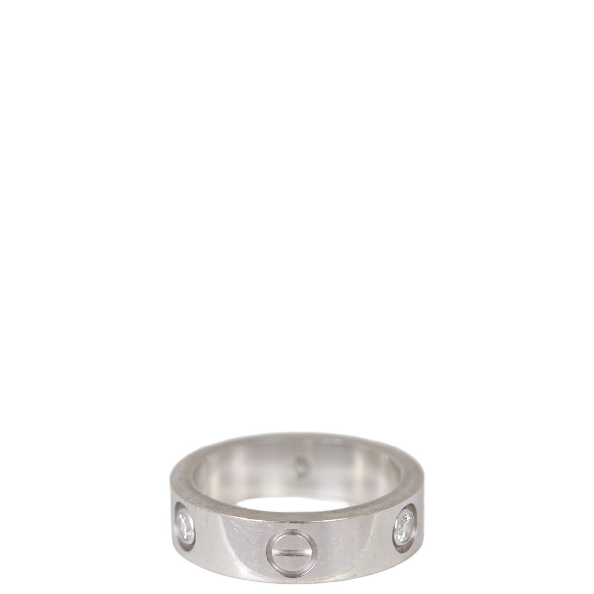Cartier Love Wedding Band 18K White Gold 3 Diamonds
