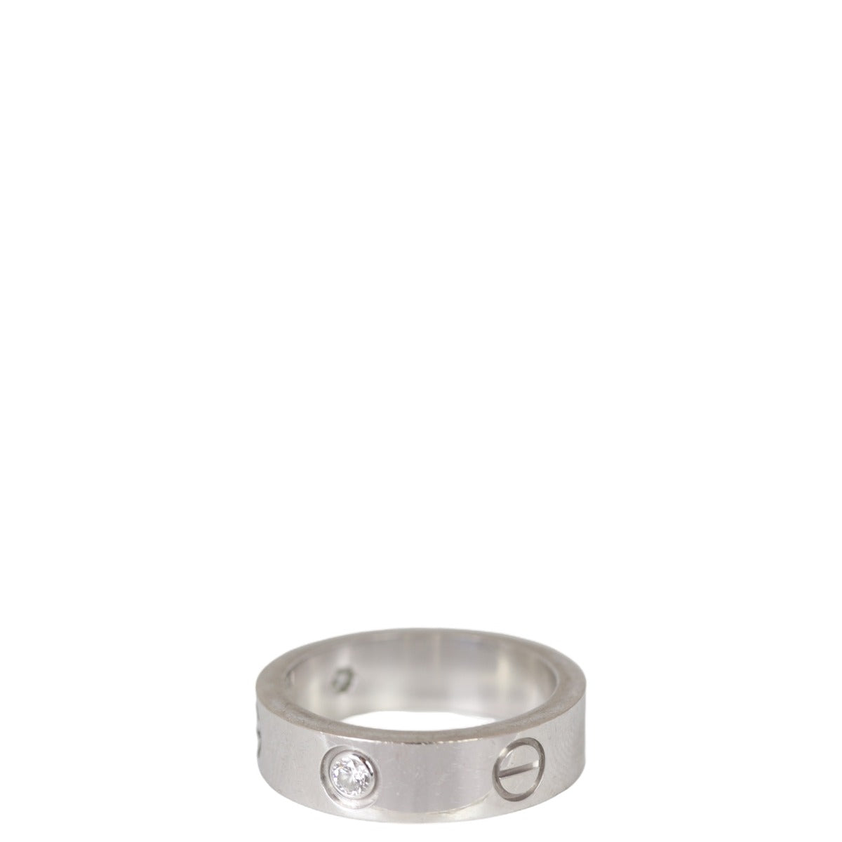 Cartier Love Wedding Band 18K White Gold 3 Diamonds