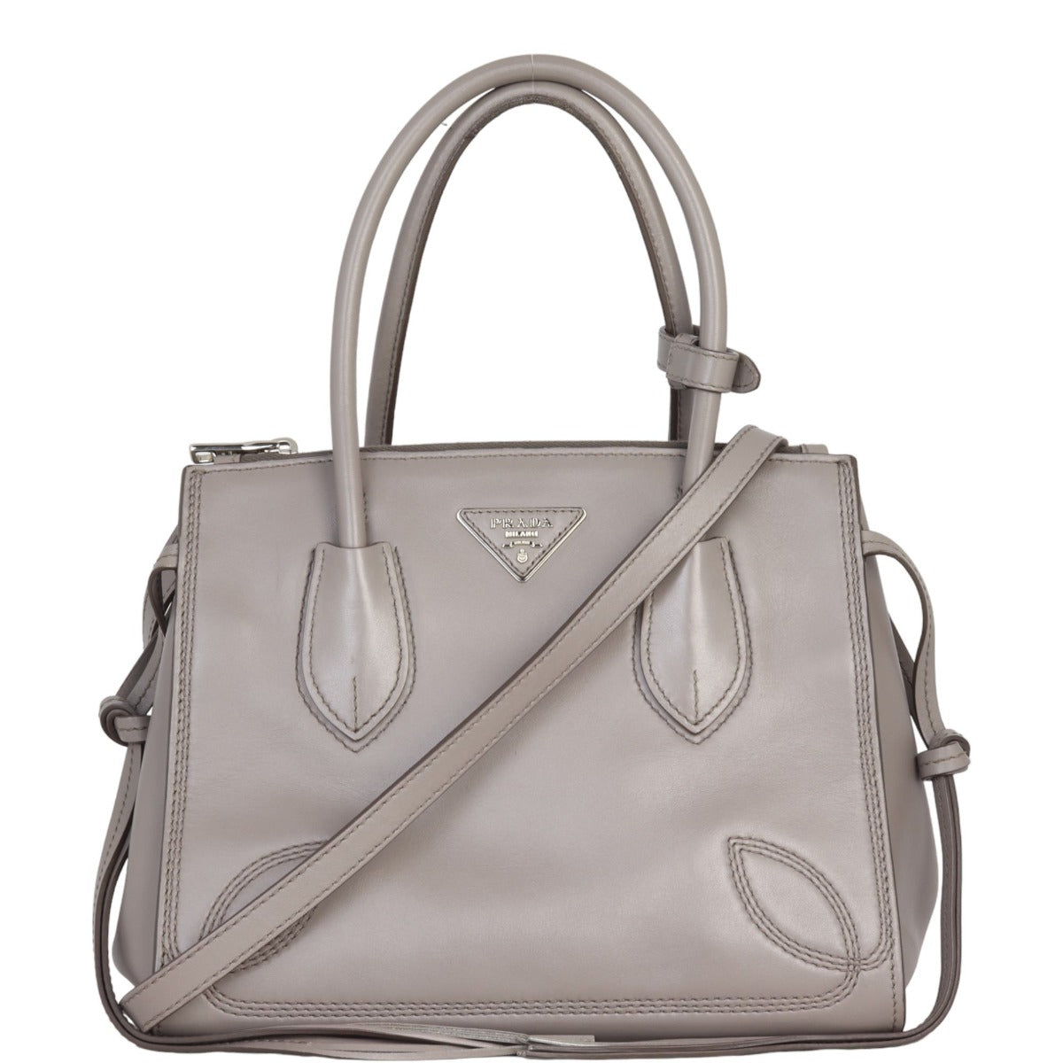Prada Tassel Twin Pocket Calfskin Tote Small