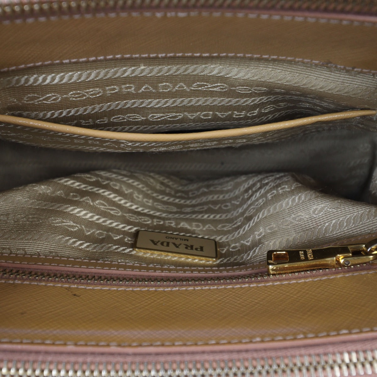 Prada Saffiano Vernice Galleria Double Zip Tote Small