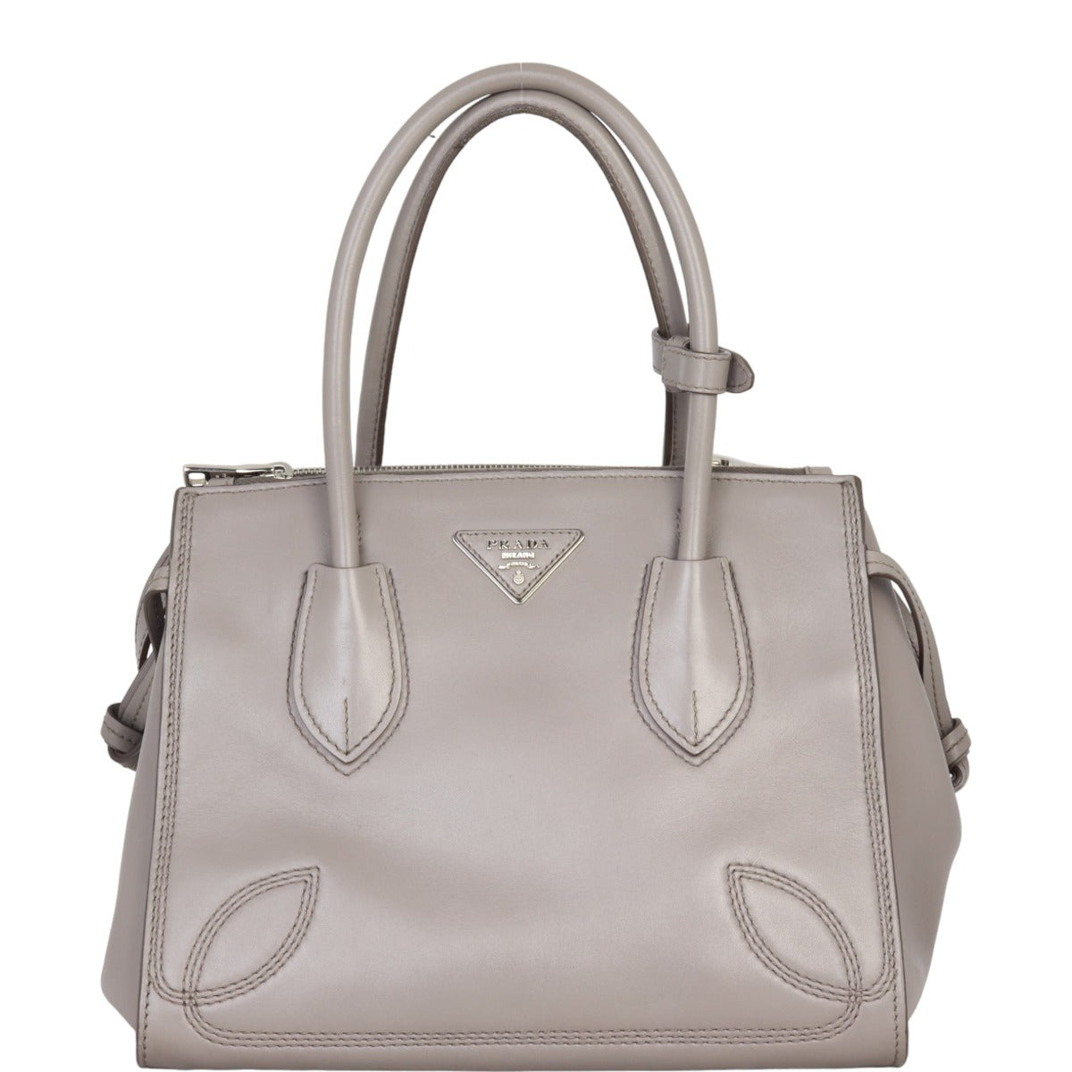 Prada Tassel Twin Pocket Calfskin Tote Small
