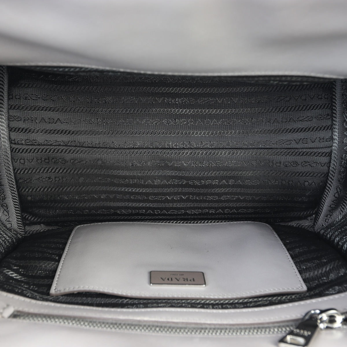 Prada Tassel Twin Pocket Calfskin Tote Small