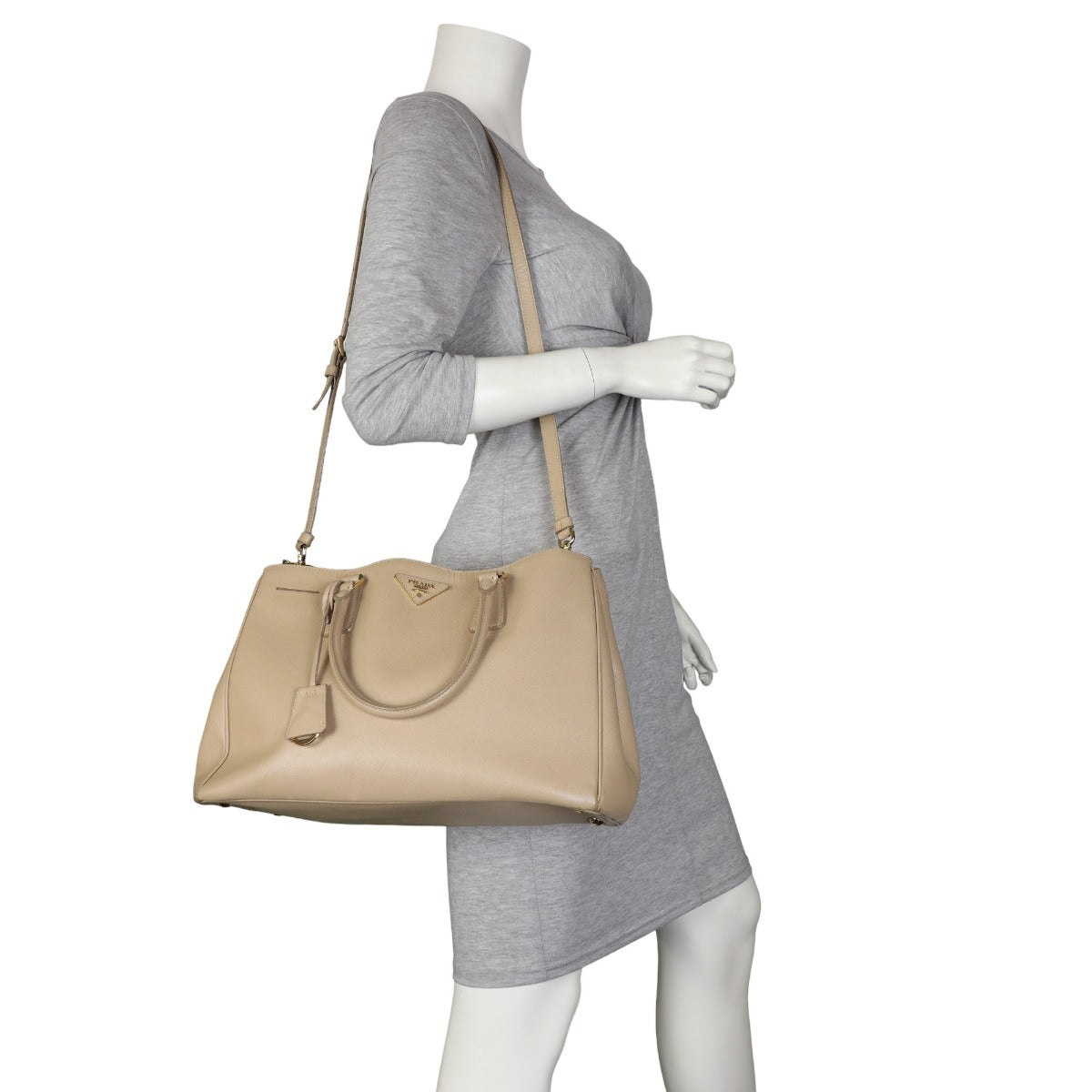 Prada Saffiano Lux Galleria Double Zip Tote Medium