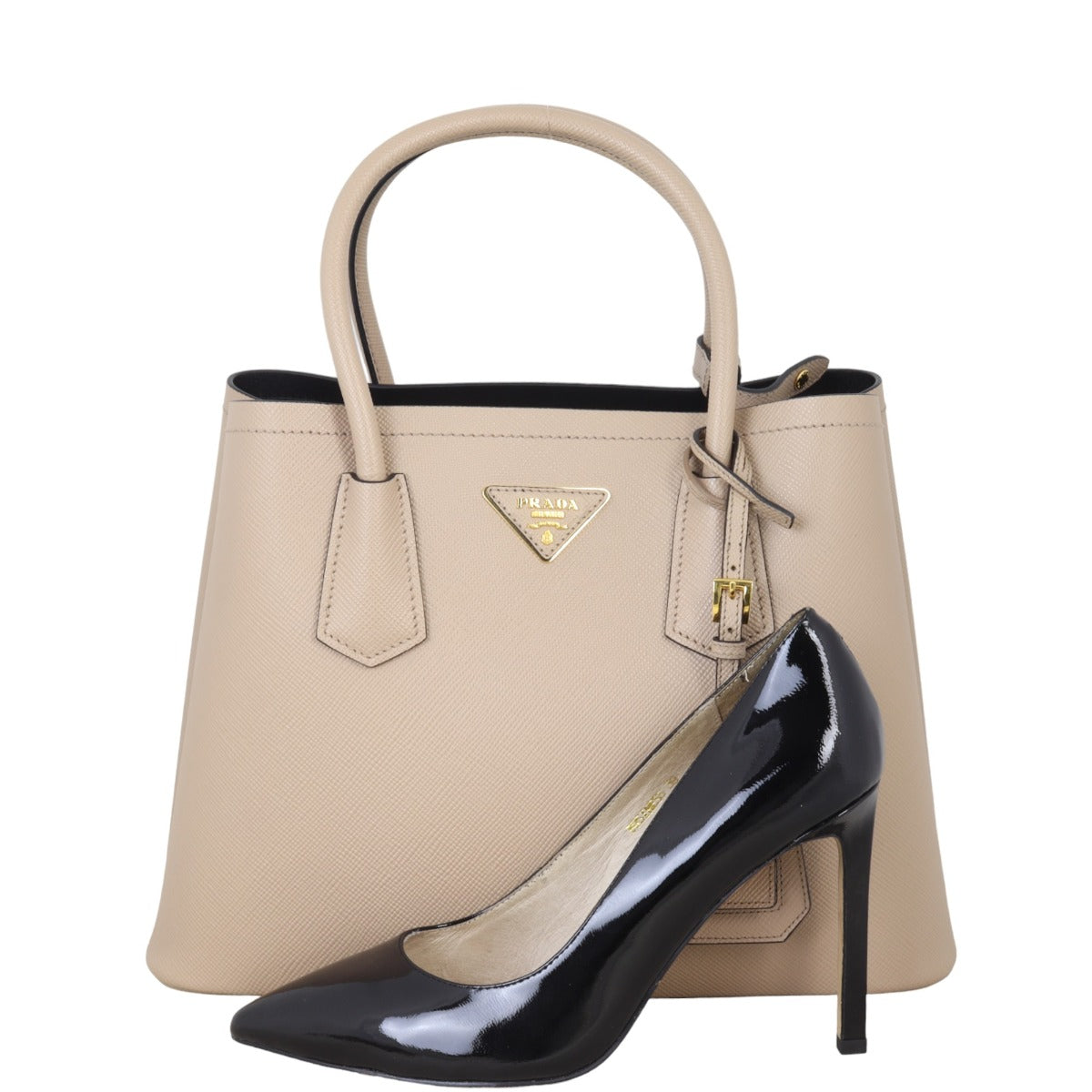 Prada Saffiano Cuir Double Bag Small