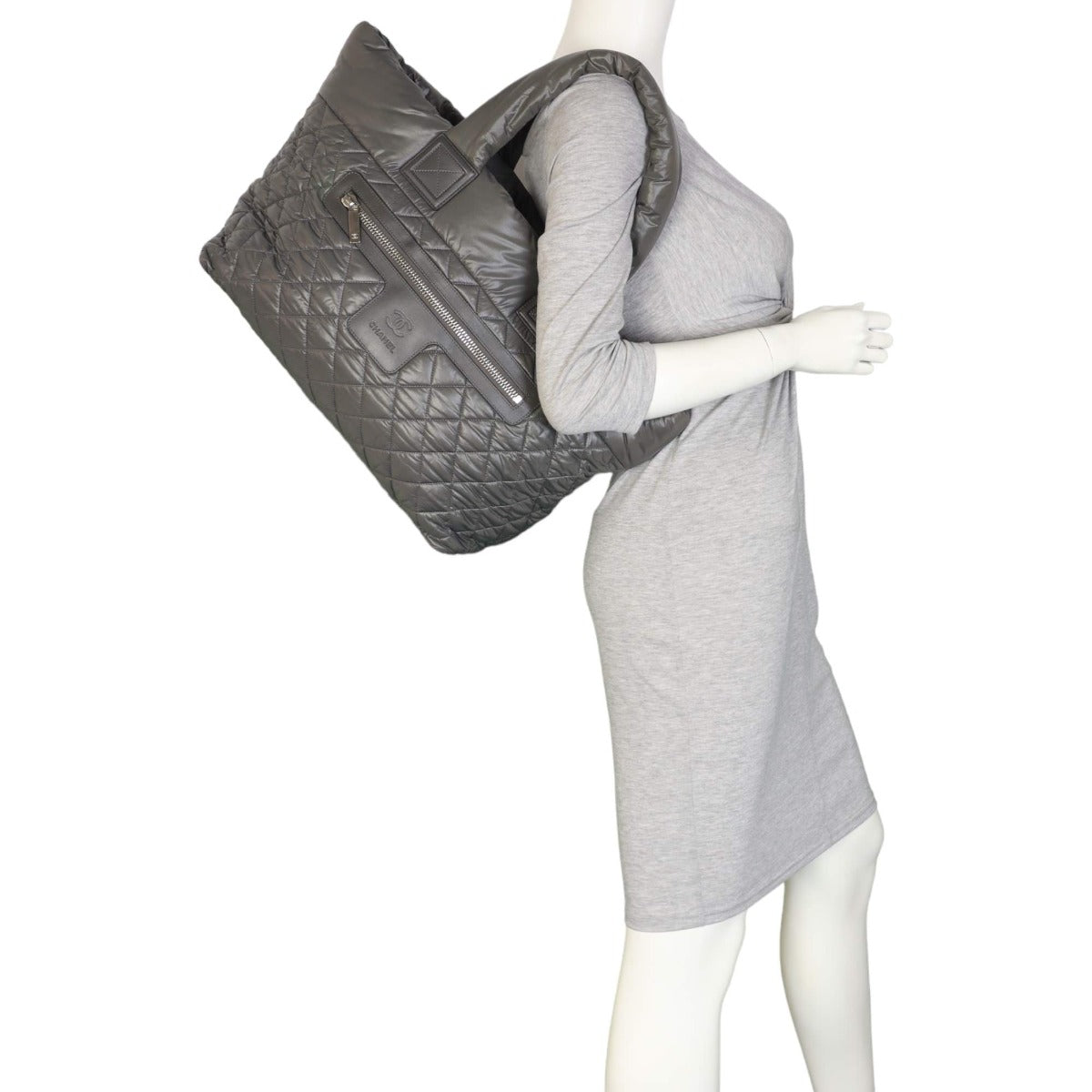 Chanel Coco Cocoon Reversible Tote | Grey Green