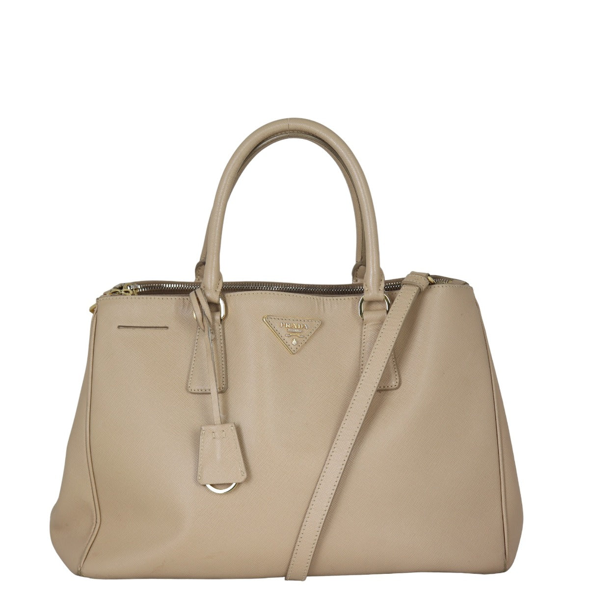 Prada Saffiano Lux Galleria Double Zip Tote Medium