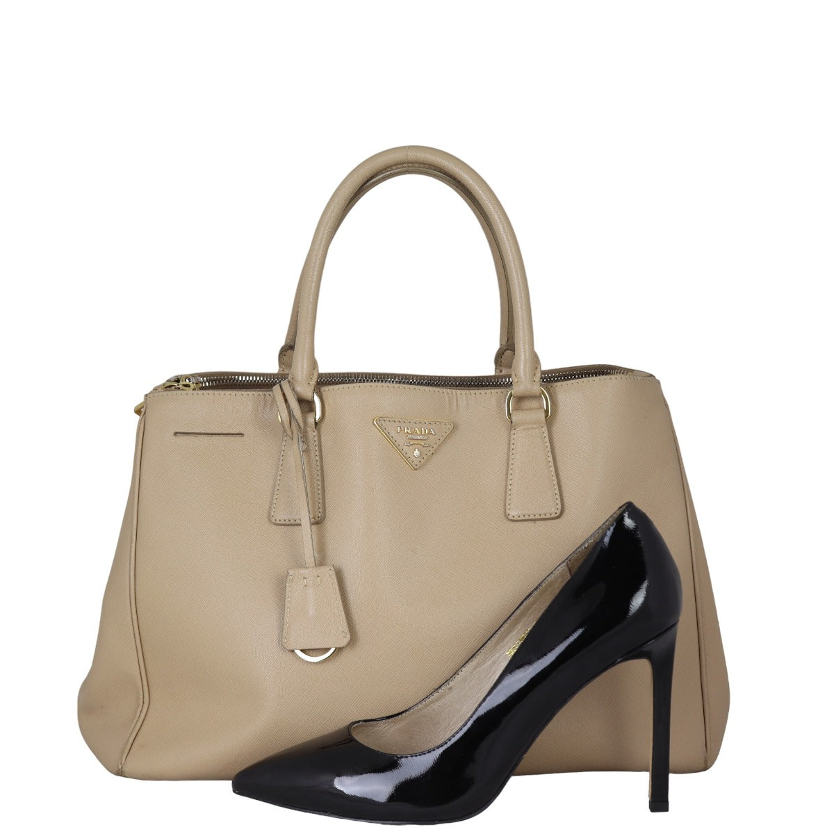 Prada Saffiano Lux Galleria Double Zip Tote Medium