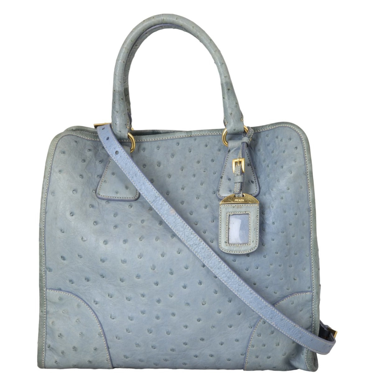 Prada Double Bag Ostrich
