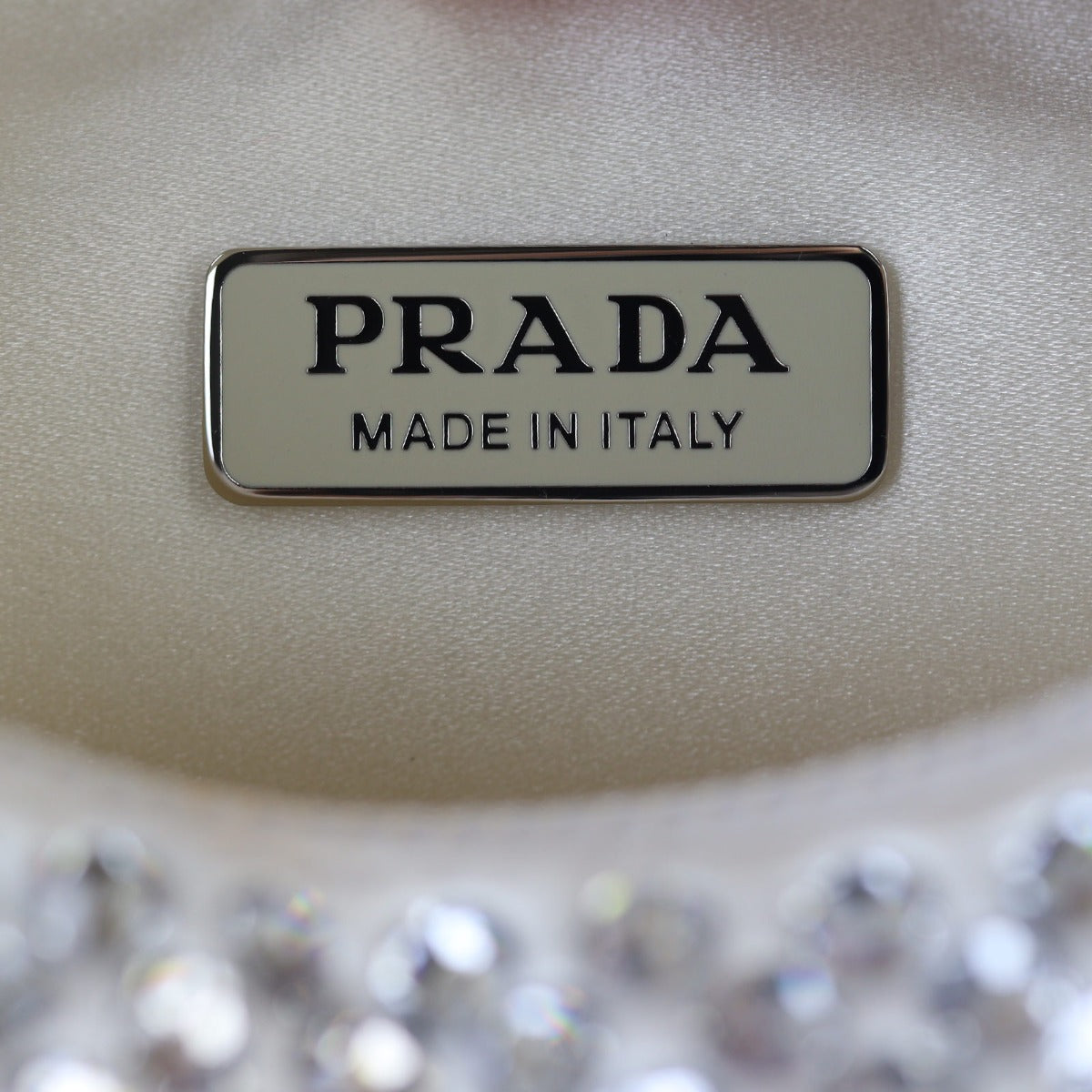 Prada Re-Edition 2000 Satin Crystal Mini Bag