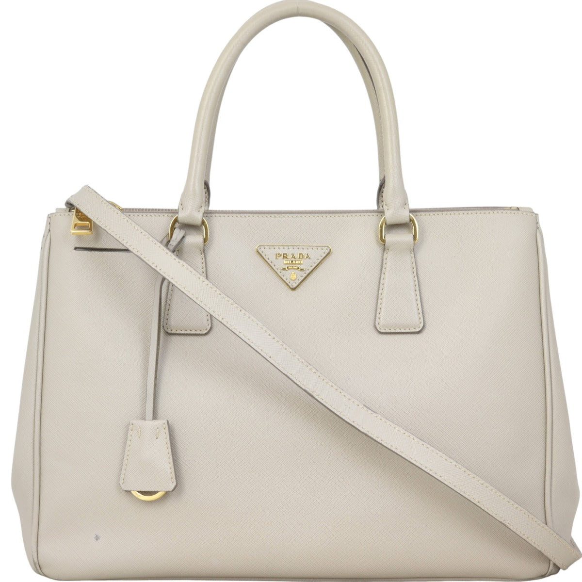 Prada Saffiano Lux Galleria Double Zip Tote Medium