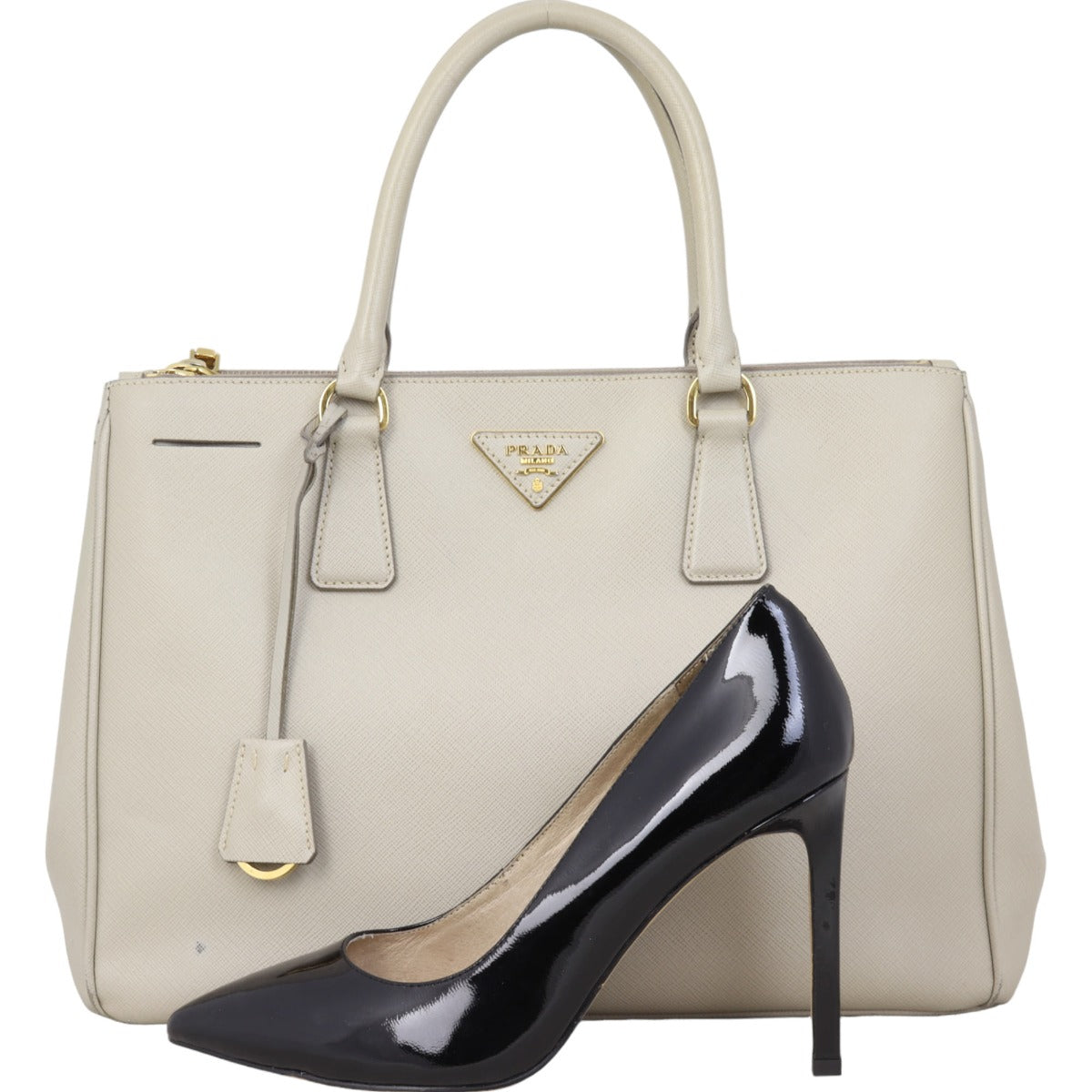 Prada Saffiano Lux Galleria Double Zip Tote Medium