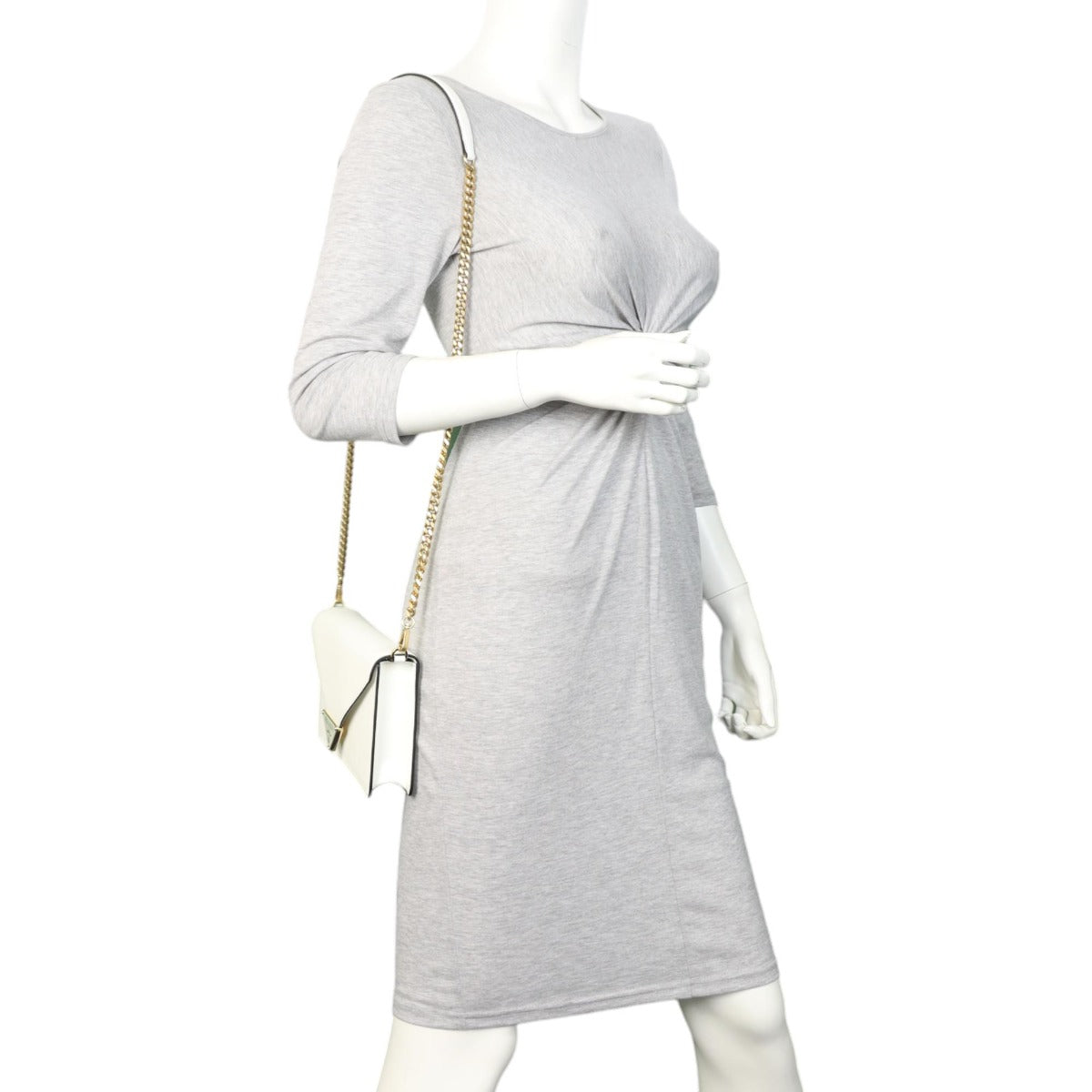 Prada Saffiano Triangle Logo Envelope Shoulder Bag