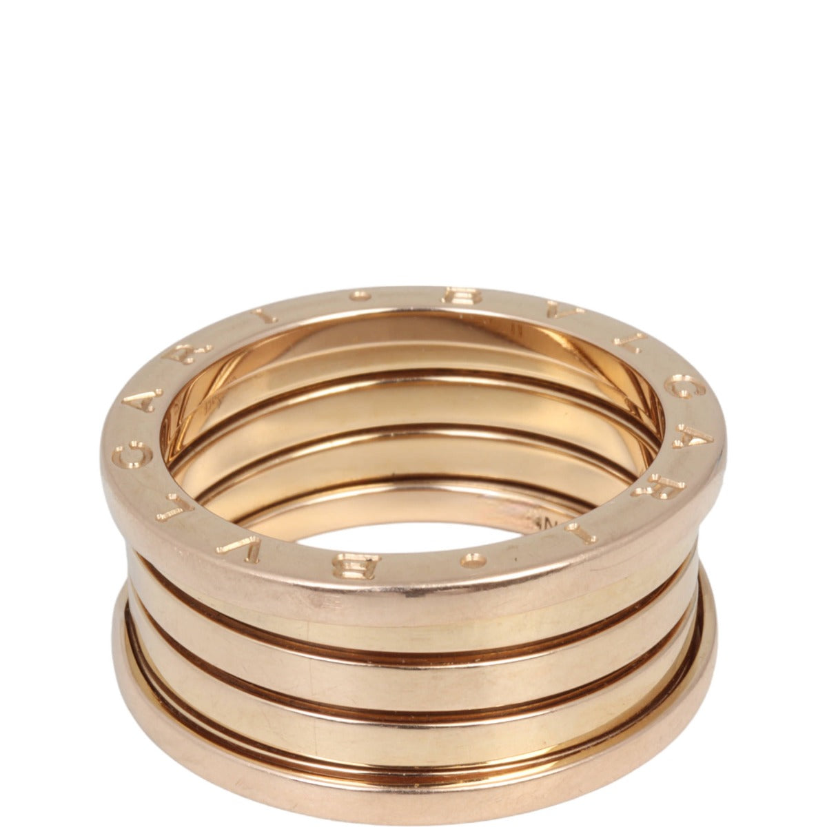 Bvlgari B.Zero1 18k Rose Gold Four Band Ring