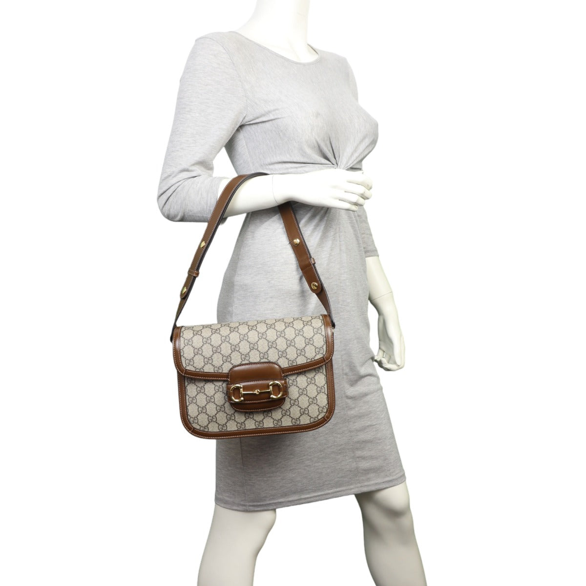 Gucci GG Supreme Horsebit Shoulder Bag