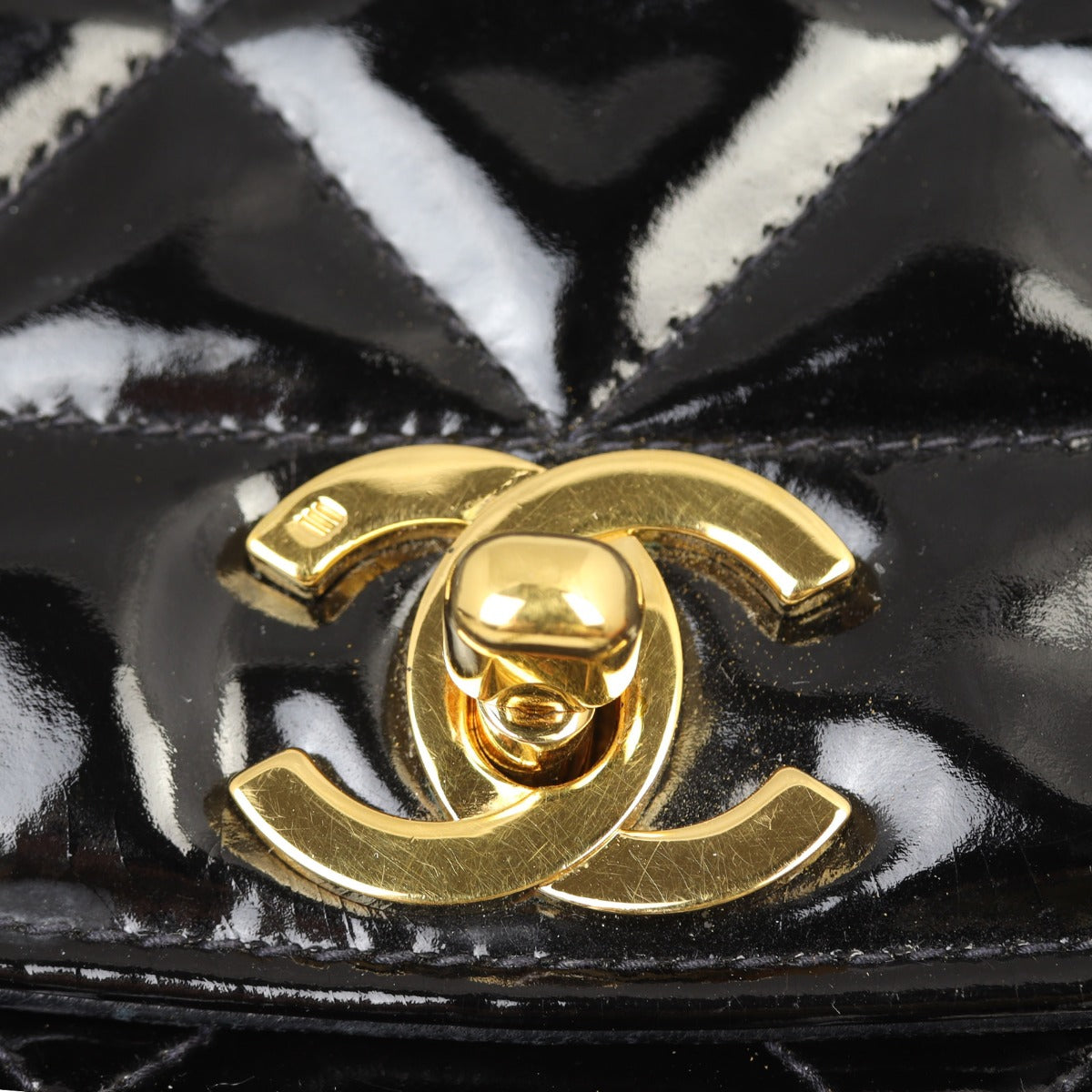 Chanel Quilted Diana Patent Flap Bag | Black