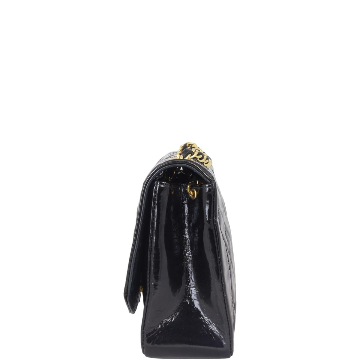 Chanel Quilted Diana Patent Flap Bag | Black