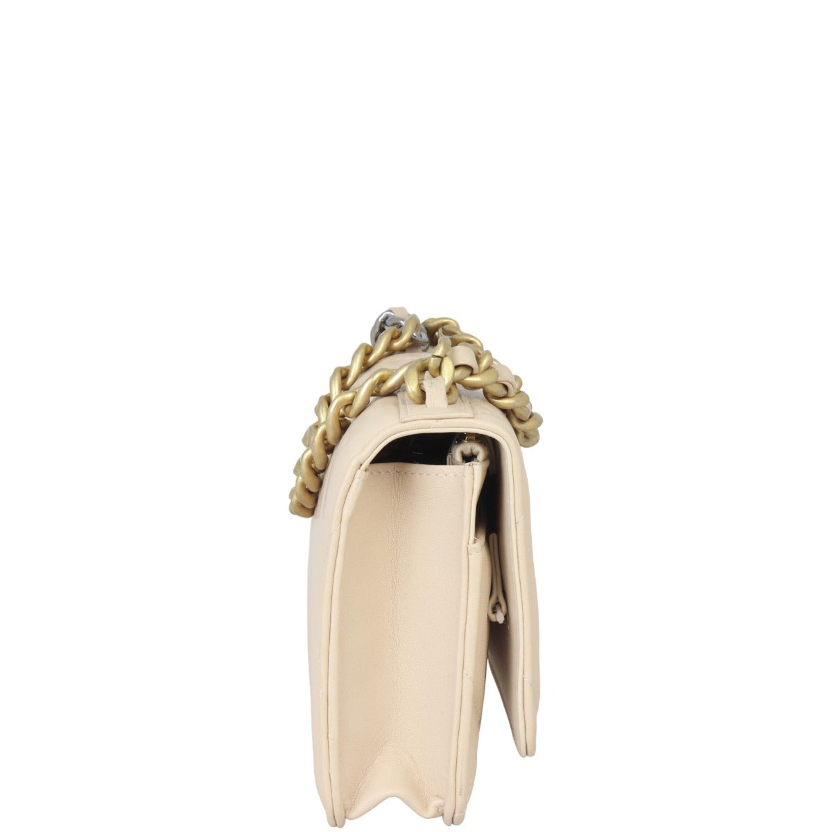 Chanel 19 Wallet On Chain | Beige Goatskin