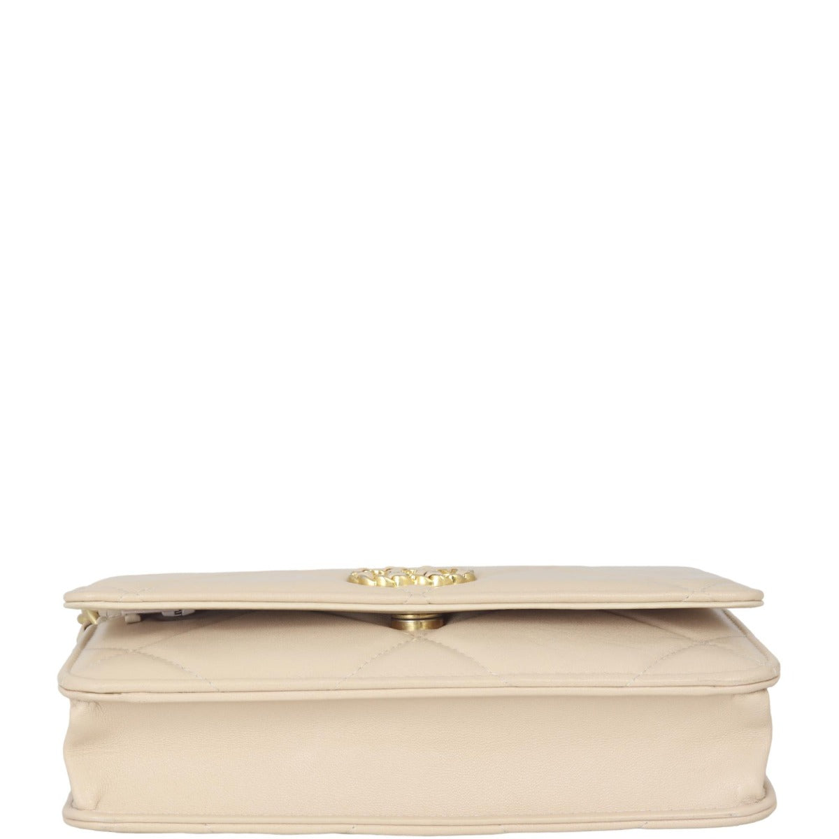 Chanel 19 Wallet On Chain | Beige Goatskin