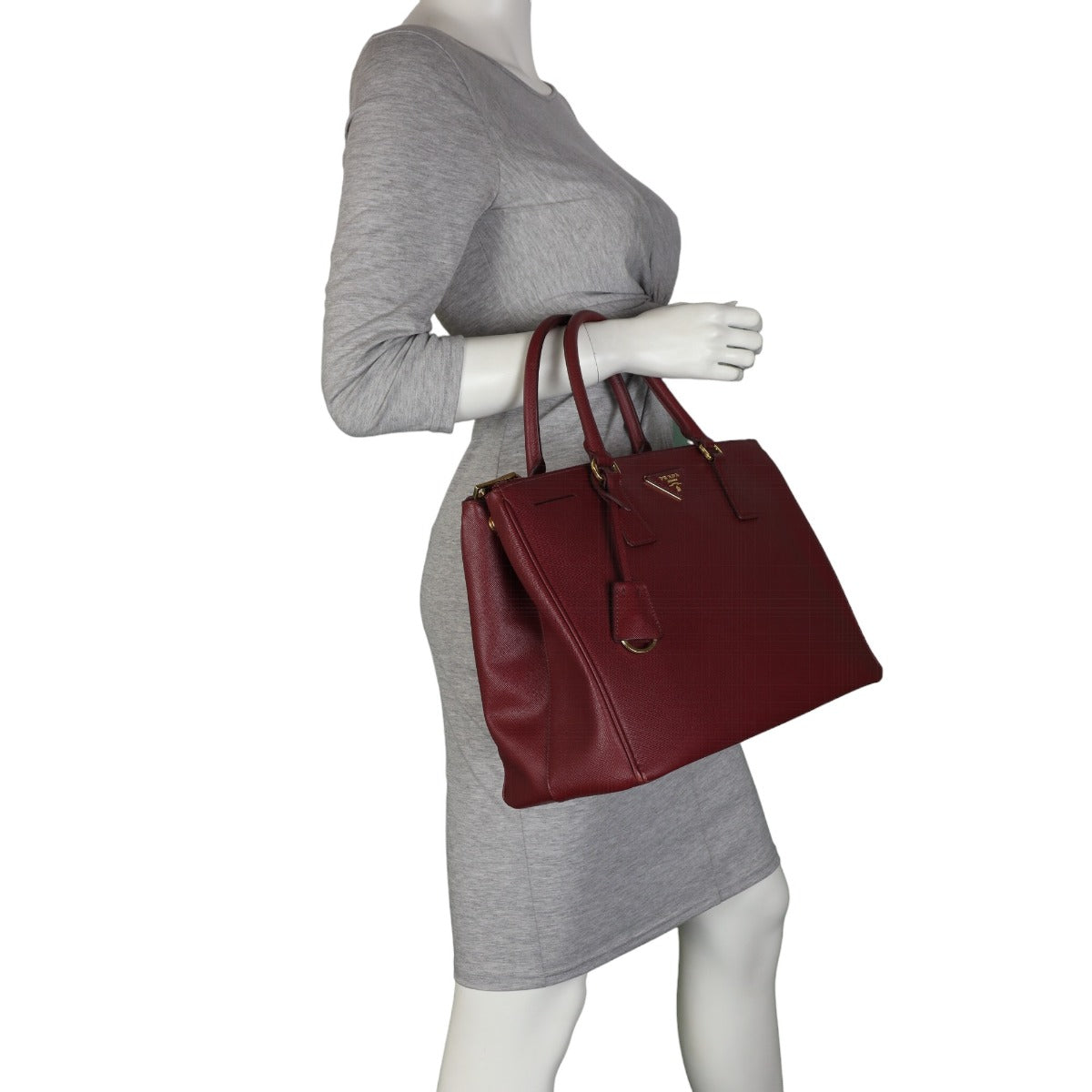 Prada Saffiano Lux Galleria Double Zip Tote Medium