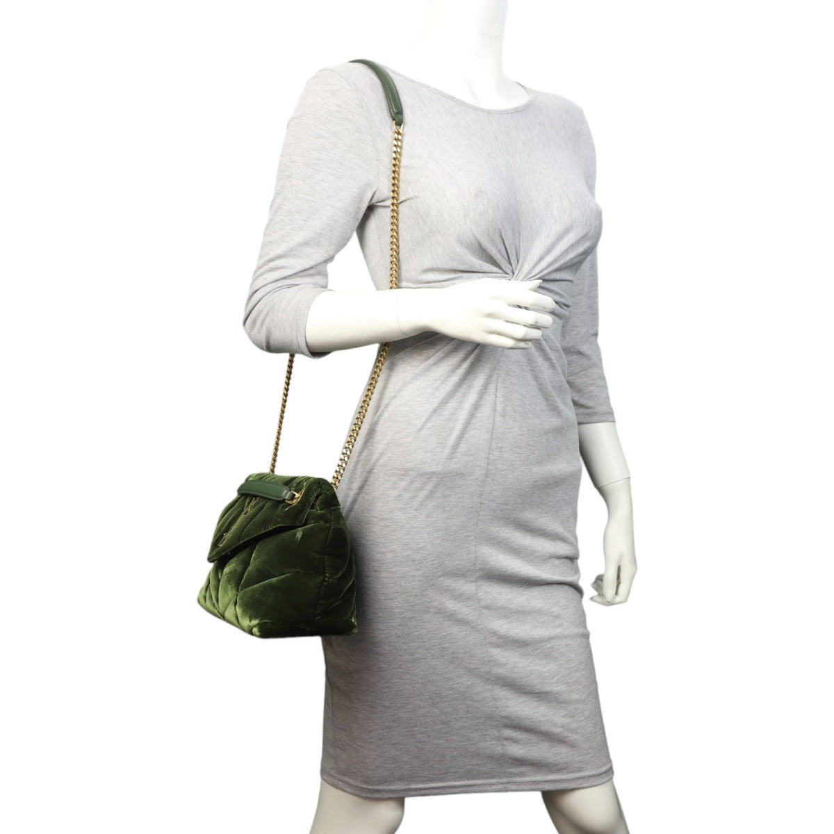 Saint Laurent Loulou Puffer Small Velvet