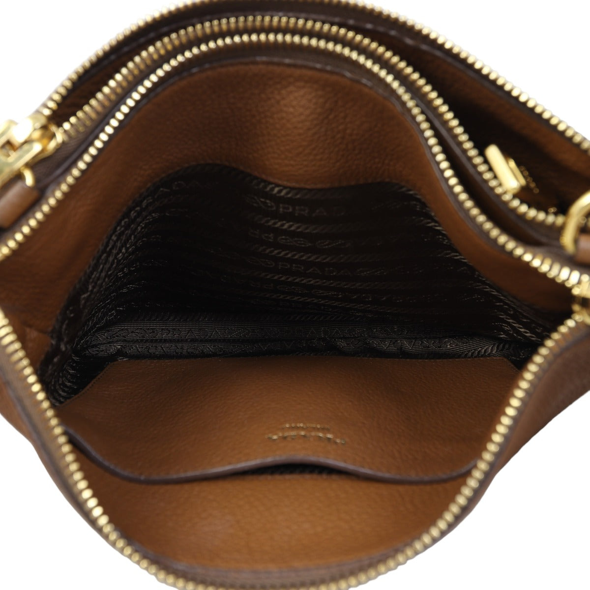 Prada Vitello Phenix Double Zip Crossbody Bag