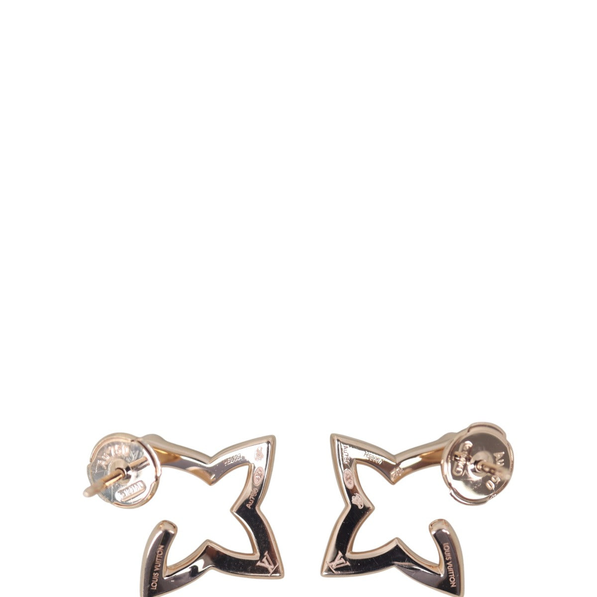 Louis Vuitton Ombre Blossom Diamond 18k Rose Gold Mini Hoop Earrings