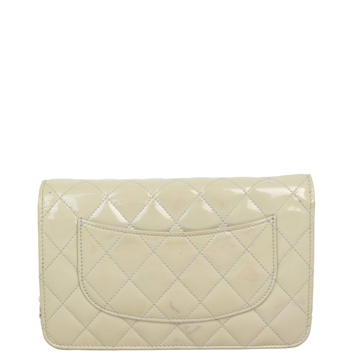 Chanel Classic Wallet on Chain Patent | Grey Green