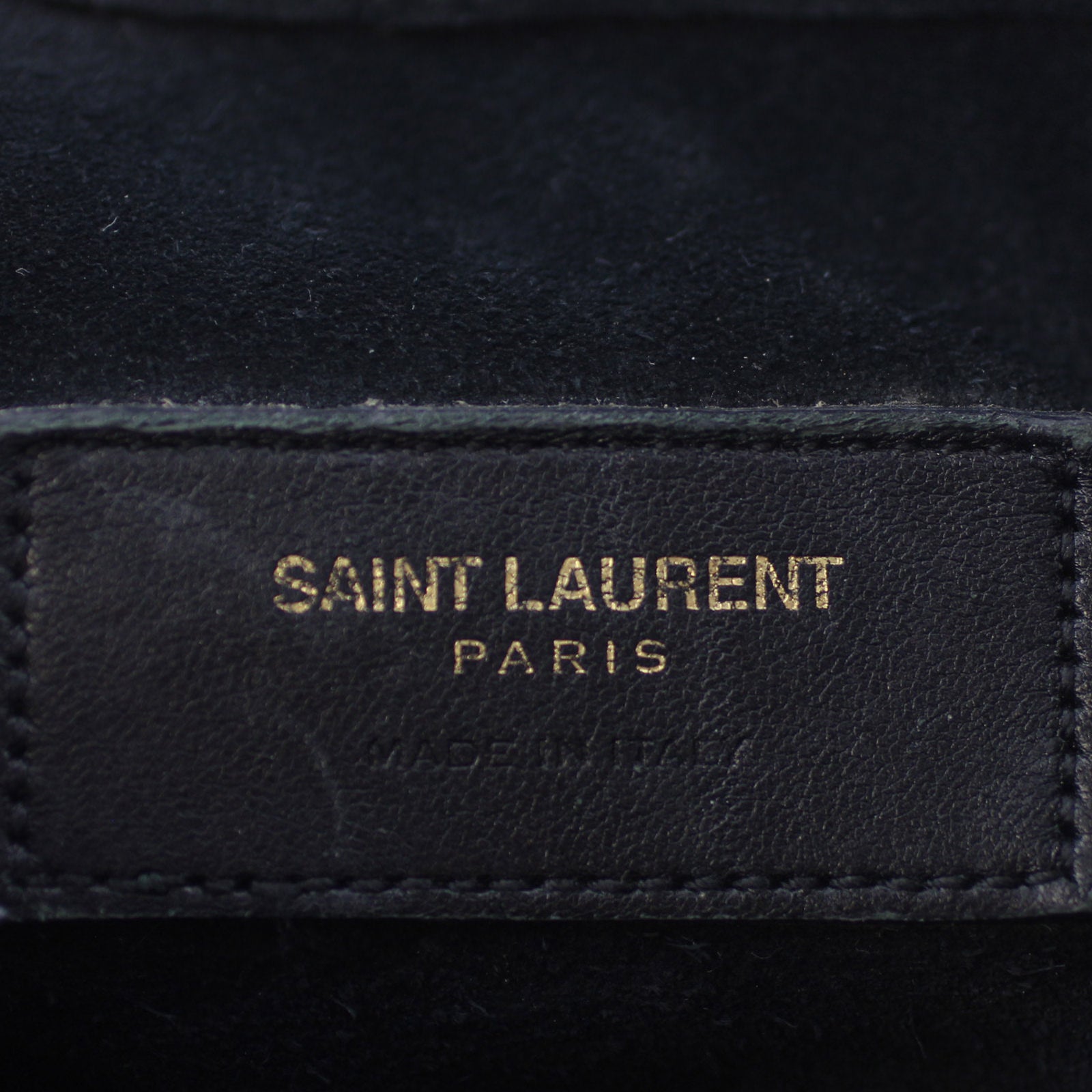 Saint Laurent Emmanuelle Fringe Bucket Bag Stamp