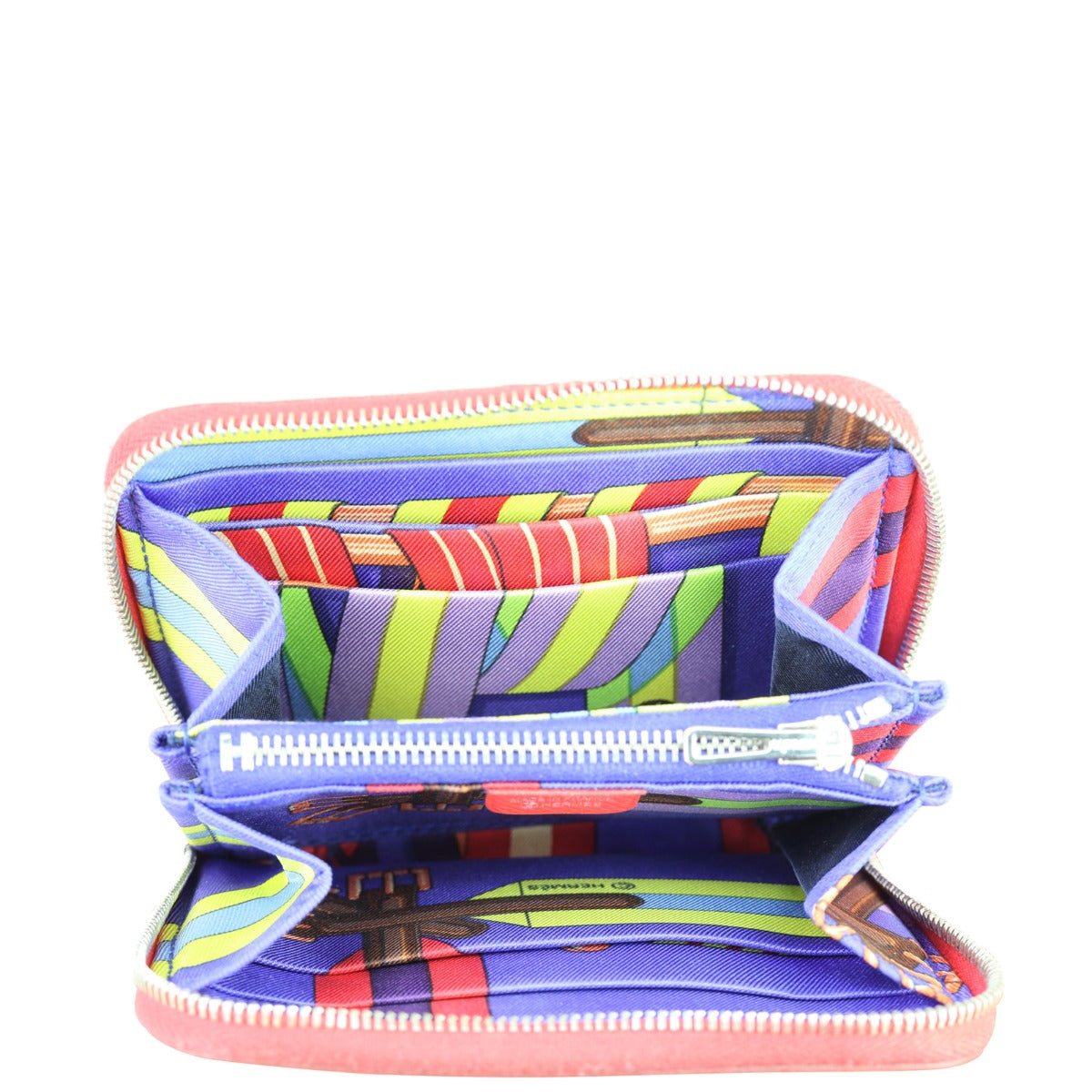 Hermes Silk Compact Wallet Interior