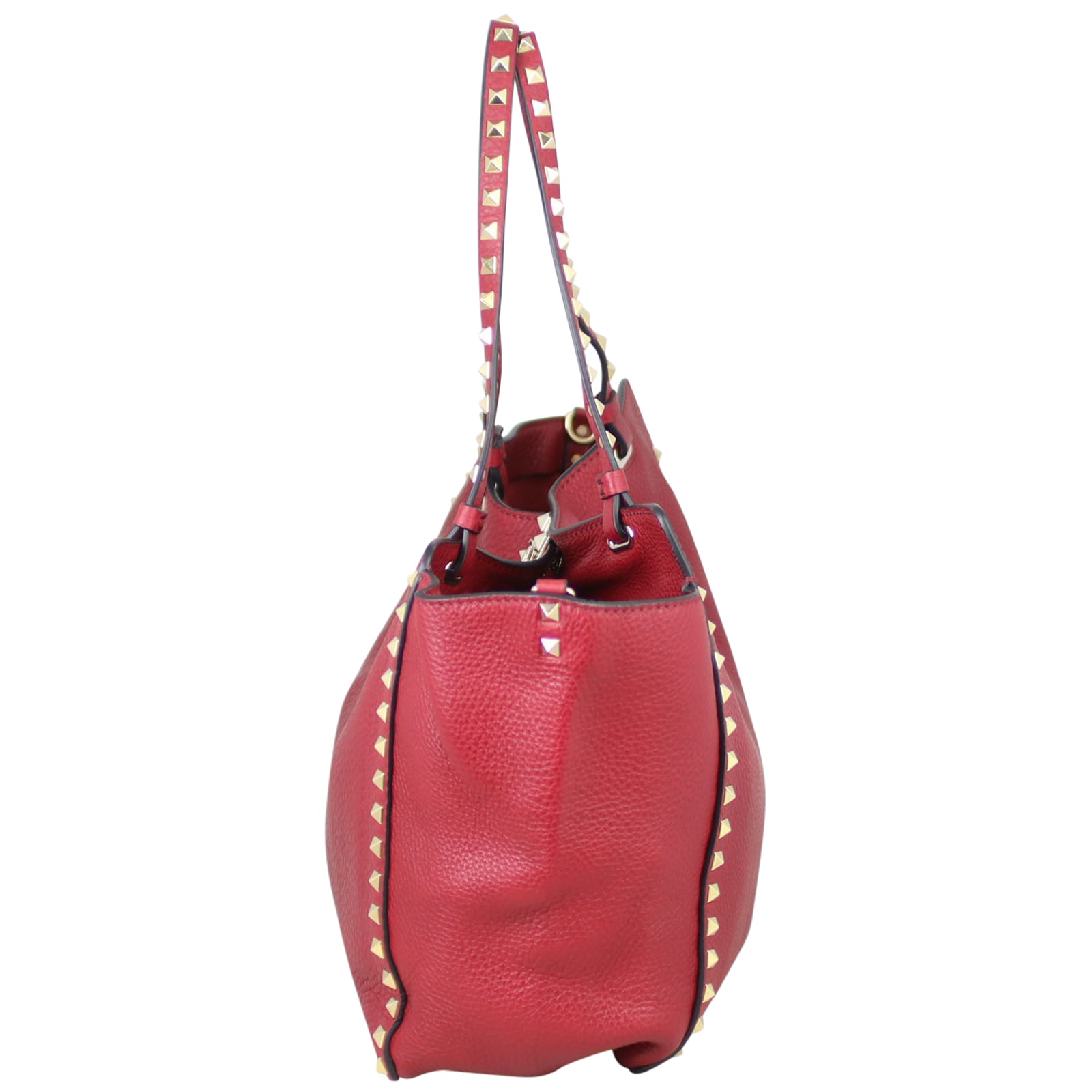 Valentino Rockstud Medium Tote Side