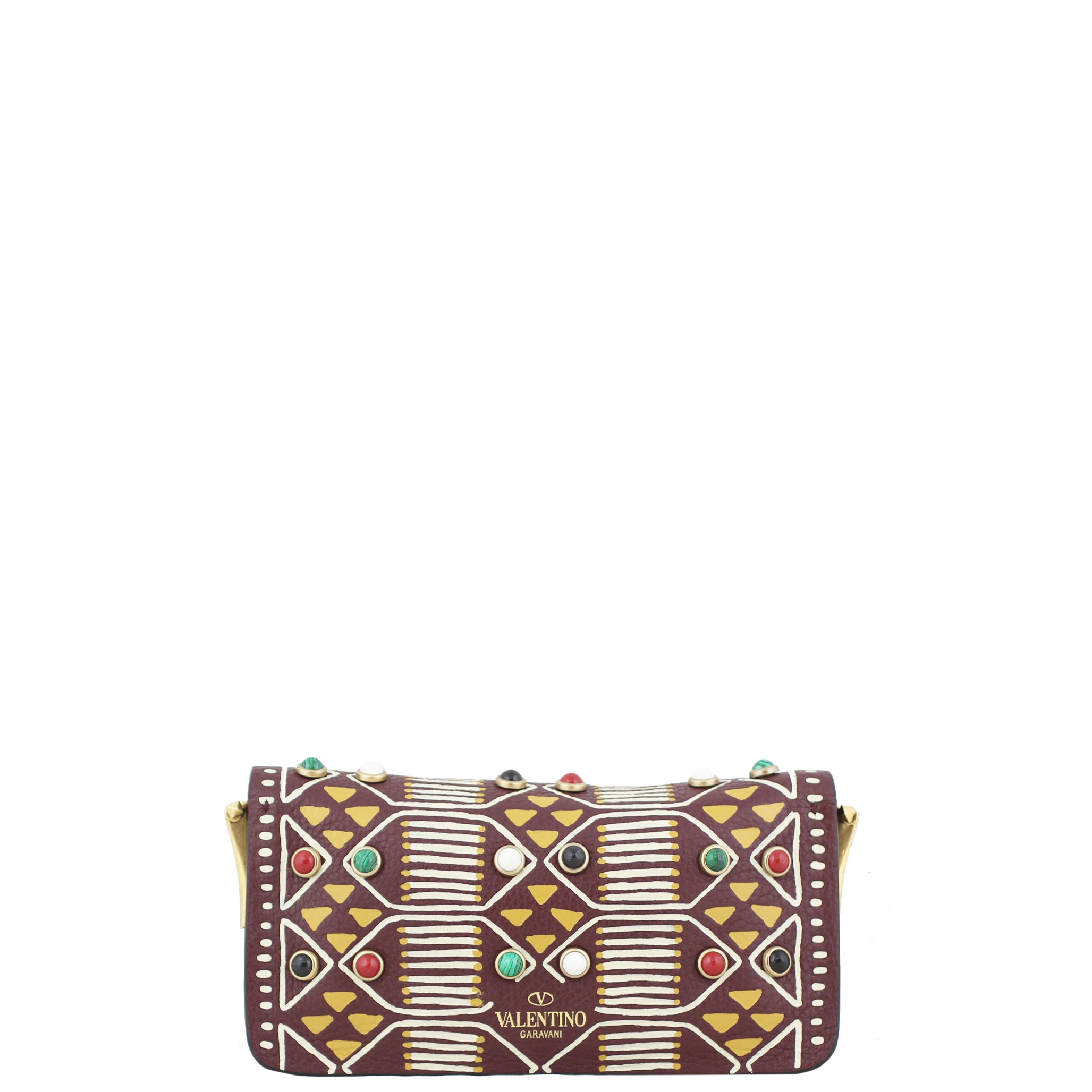 Valentino Tribal Hand-Painted Mini Flap Bag Back