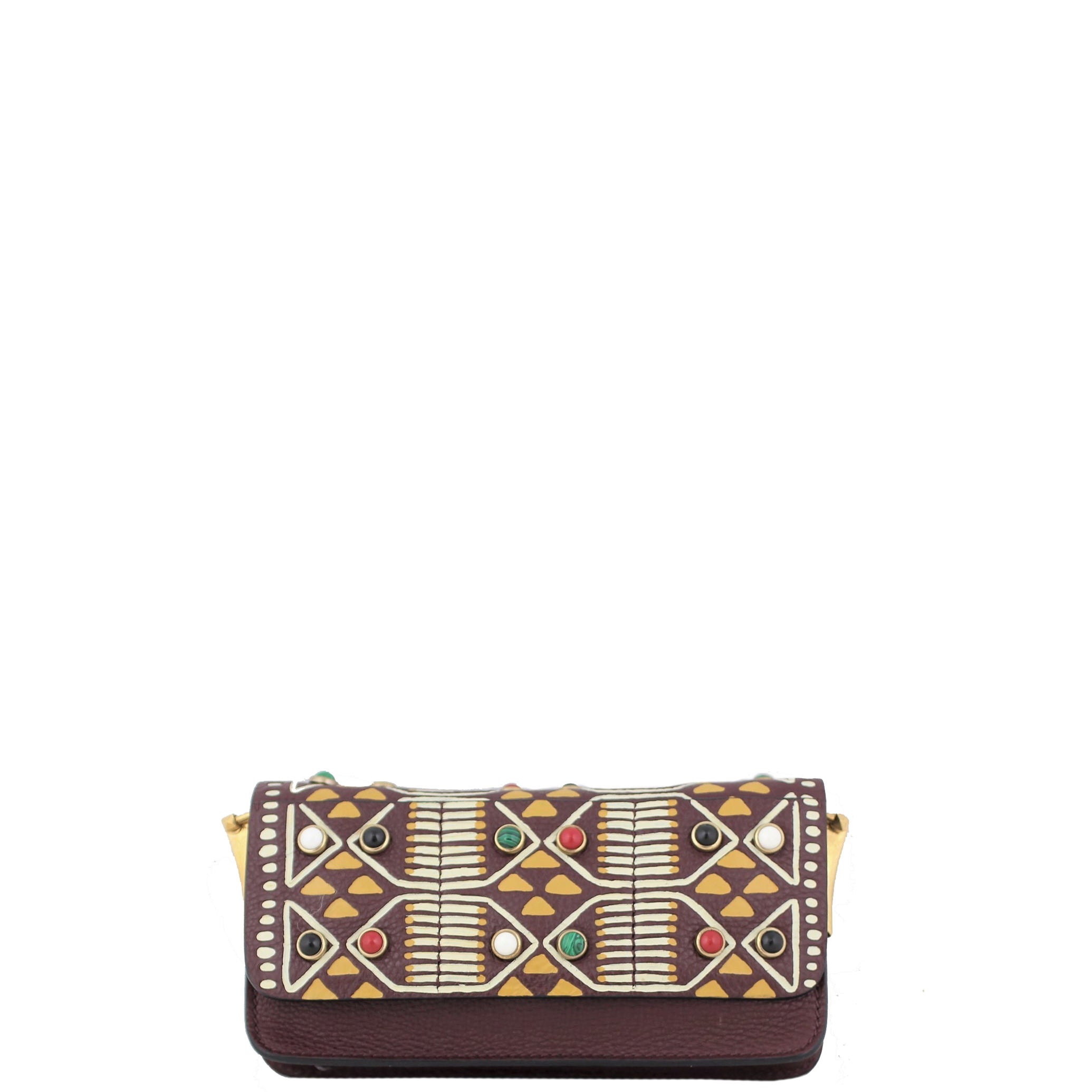 Valentino Tribal Hand-Painted Mini Flap Bag Front