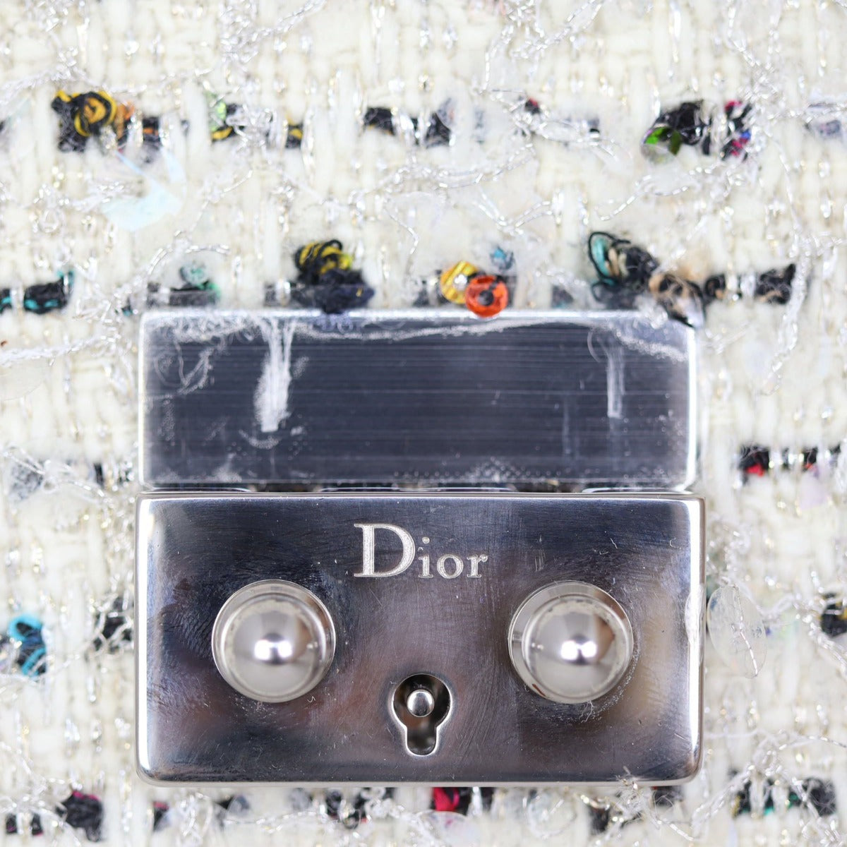 Dior Miss Dior Mini Tweed Flap Bag Hardware
