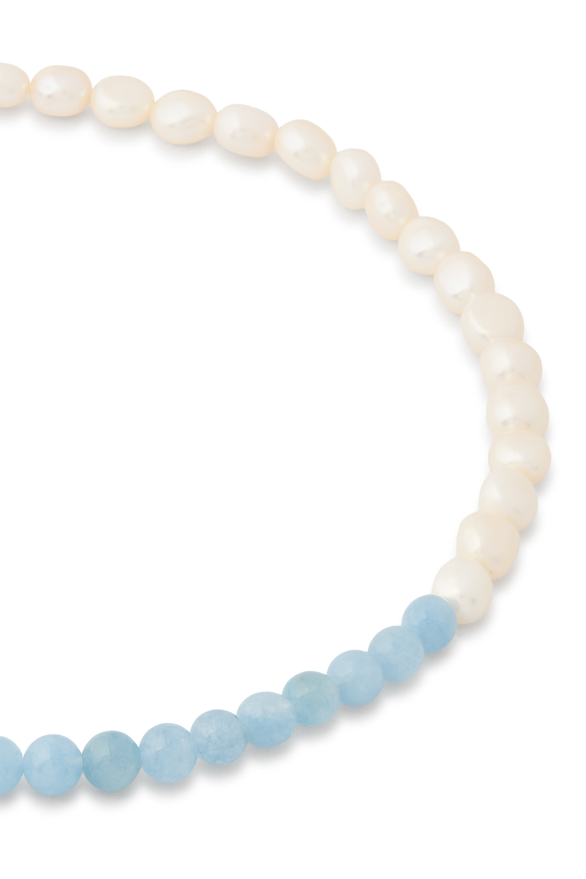 Sophie Necklace, Pearls  Blue Quartz