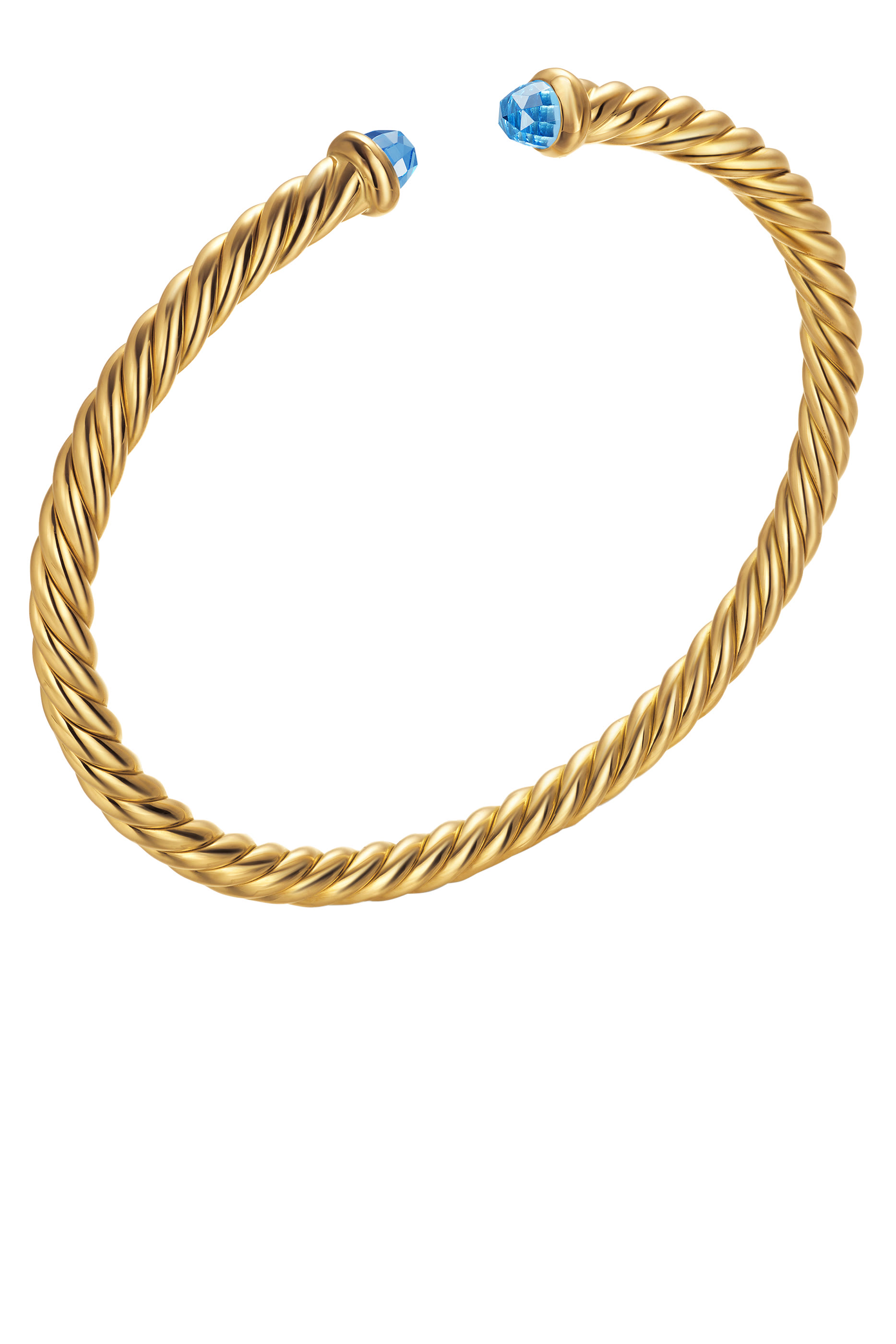 Cablespira&reg; Flex Bracelet, 18K Yellow Gold  Blue Topaz