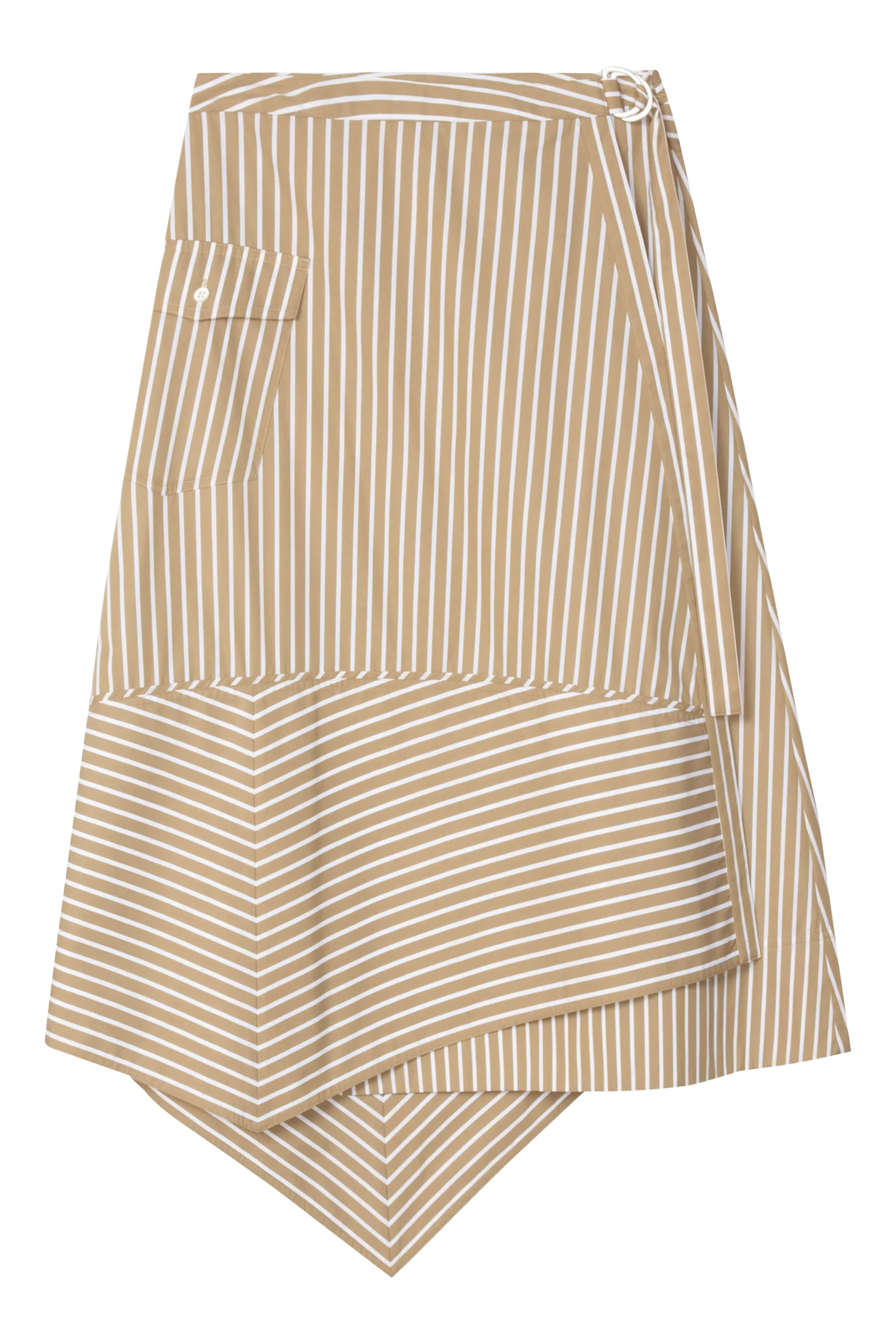 Stripe Poplin Wrap Skirt