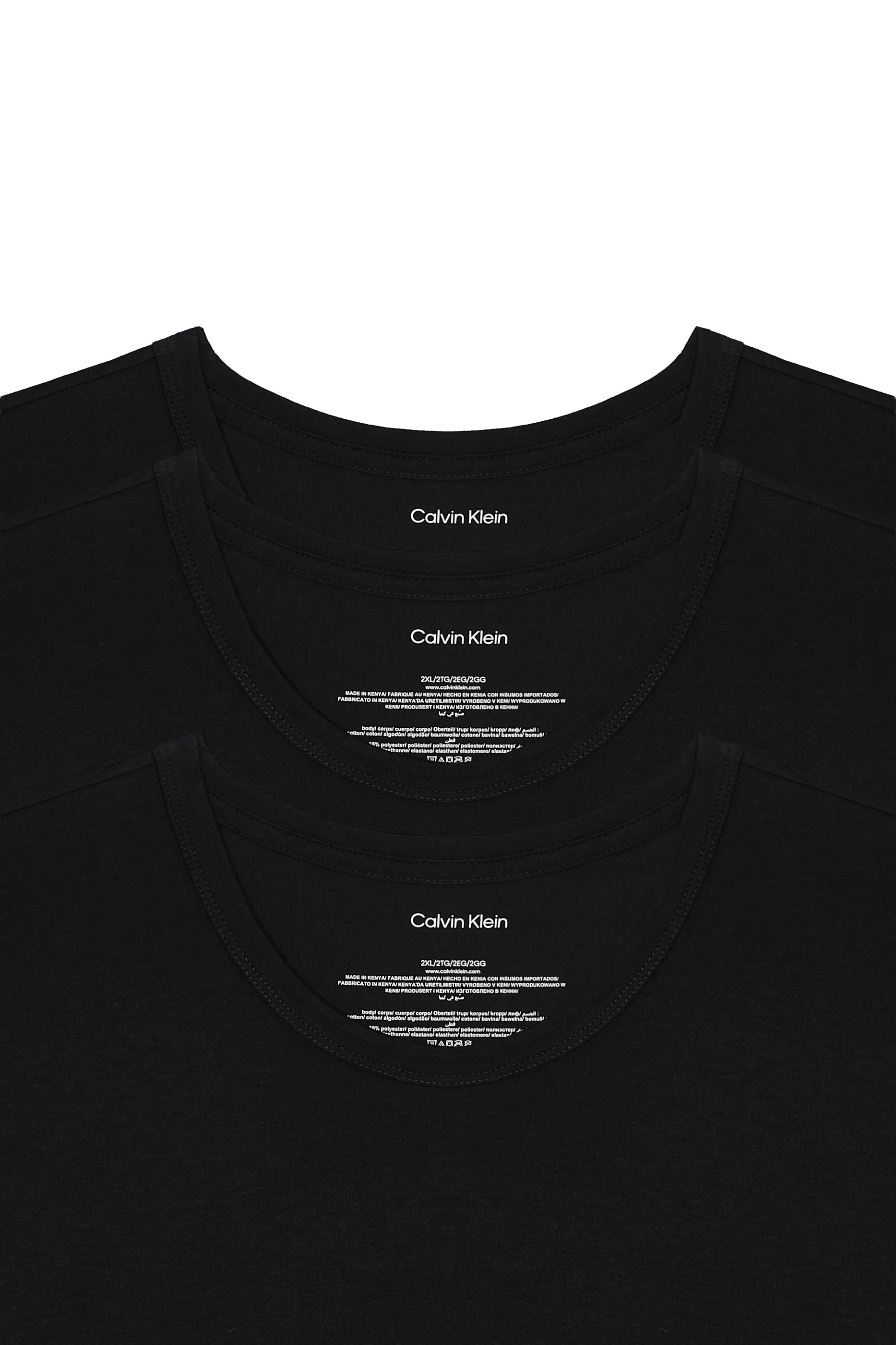  Cotton Stretch Blend Slim Fit Crewneck T-Shirt, Set of 3
