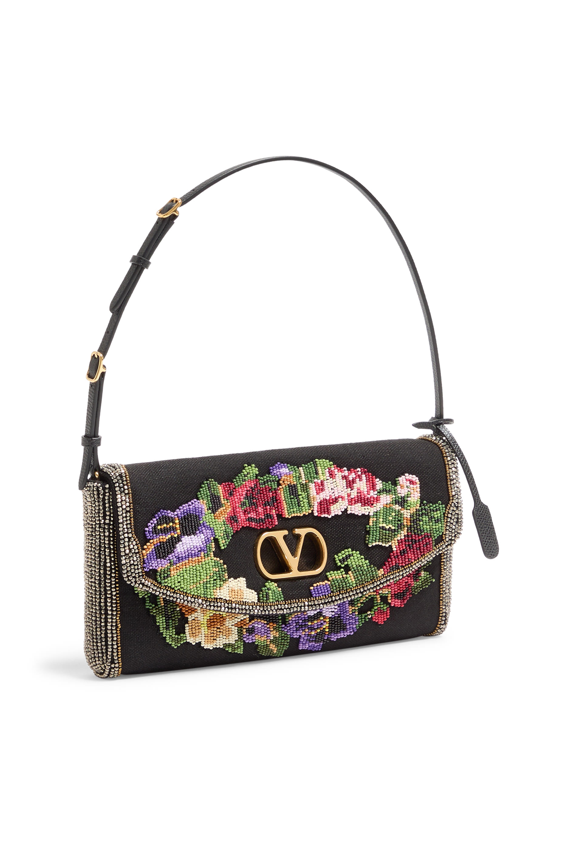 DeVain Small Embroidered Shoulder Bag