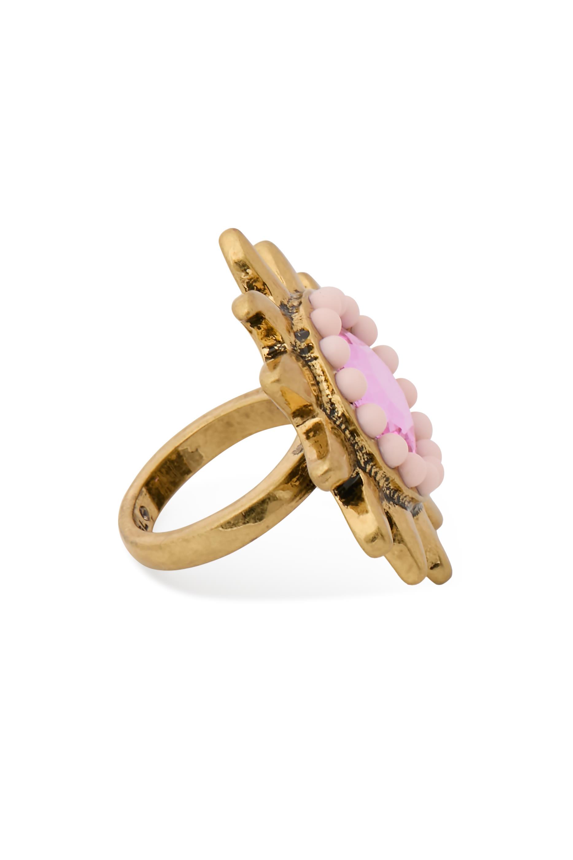 Crystal Sun Ring, Brass  Crystal