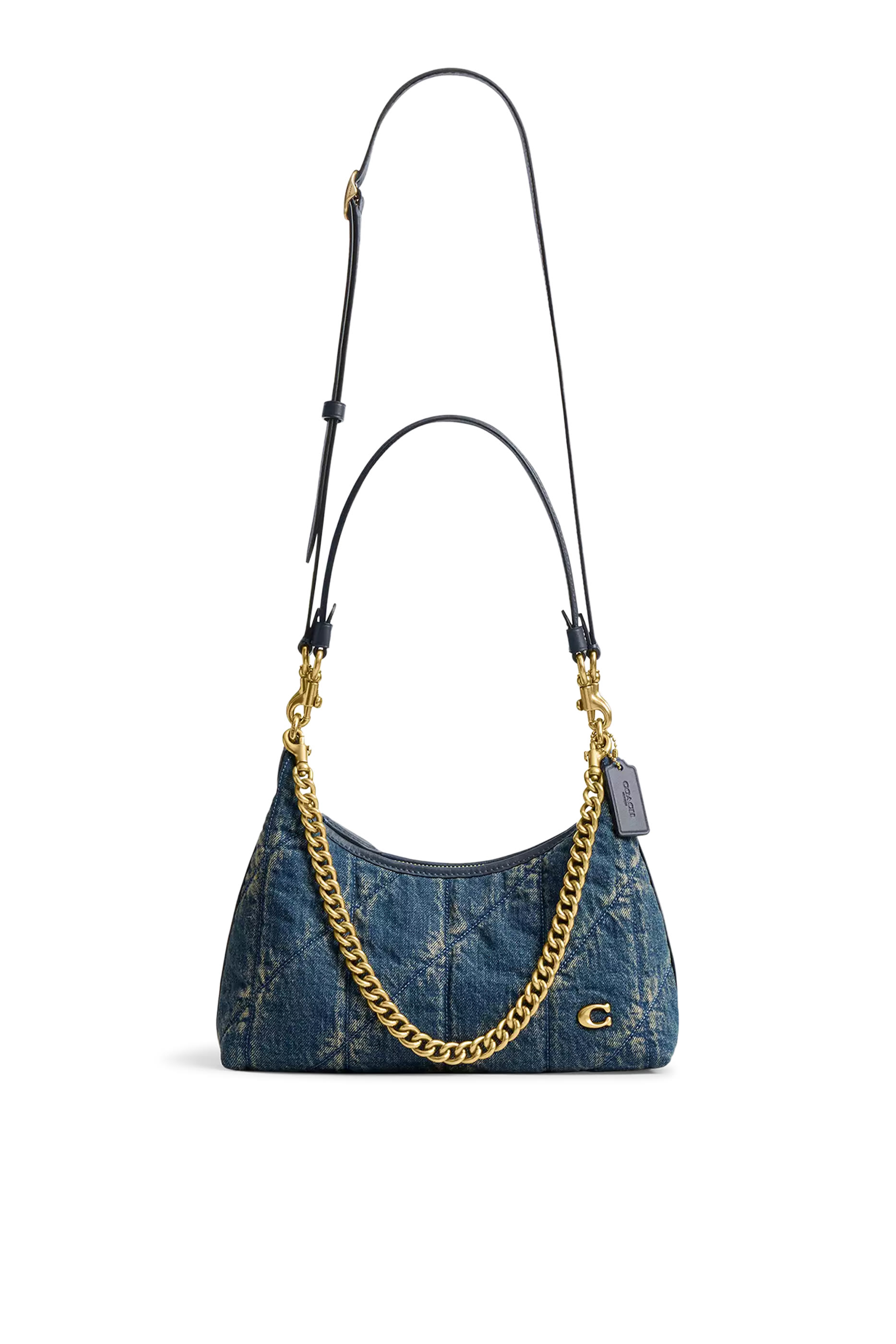 Juliet 25 Shoulder Bag In Regenerative Cotton Denim with Quilting