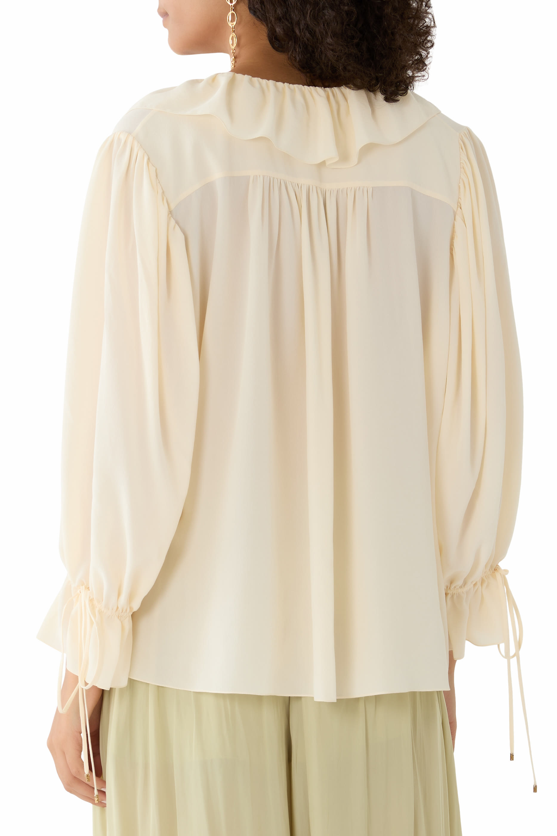 V-Neck Ruffle Top