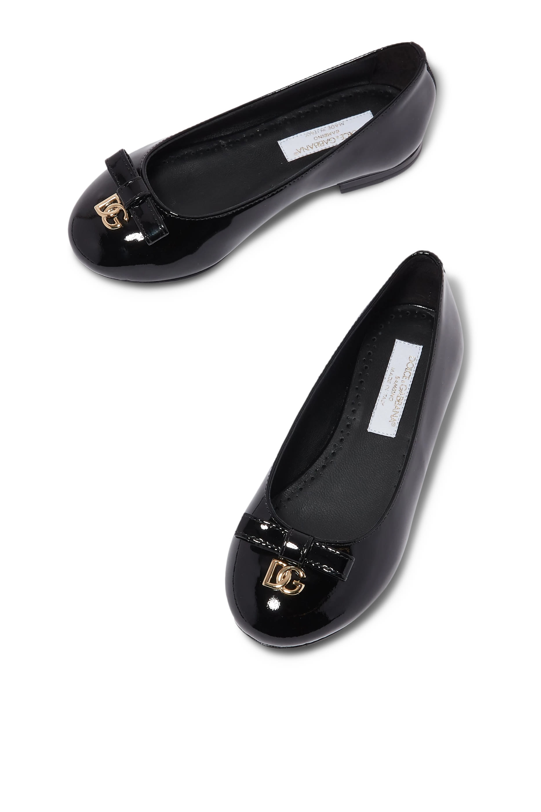 Bow Charms Patent Leather Ballerina
