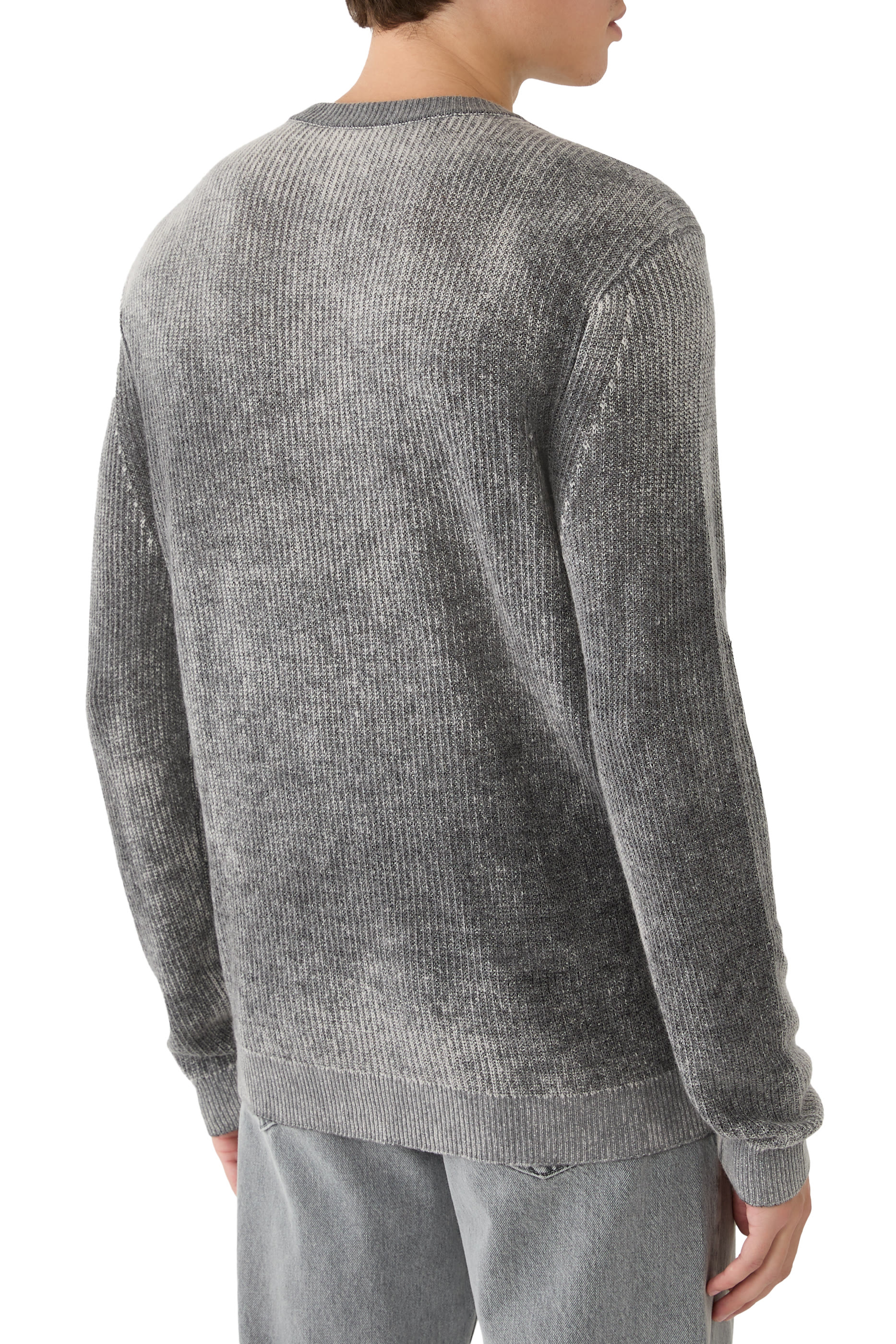 M&eacute;lange Print Ribbed Sweater