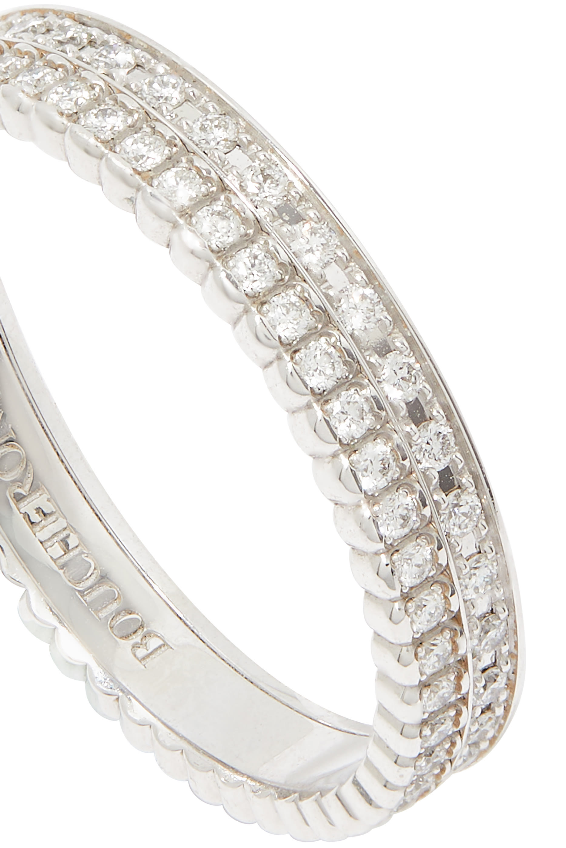 Quatre Radiant Edition Wedding Band, 18K White Gold  Diamonds