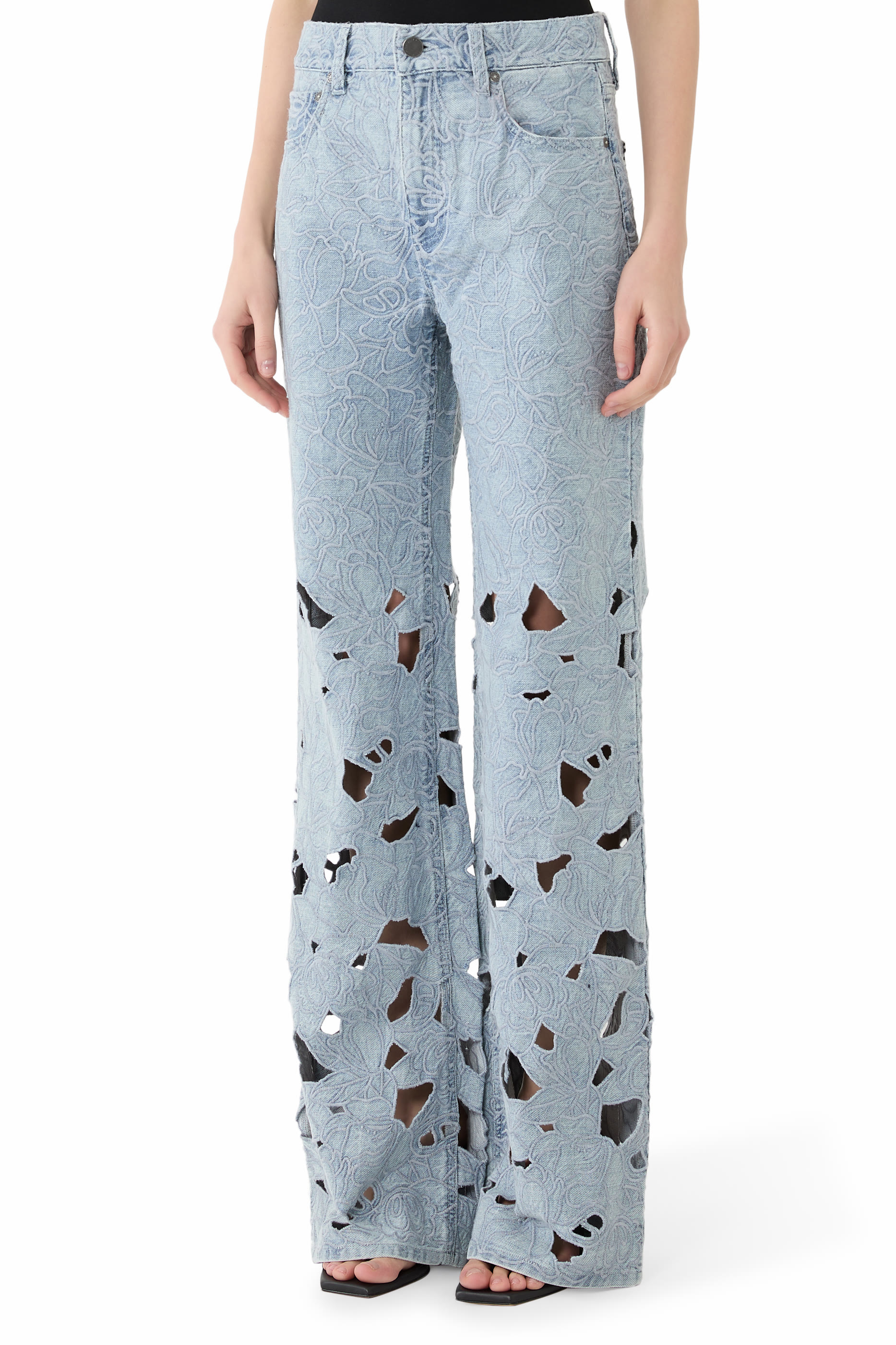  Chic Laser-Cut Jean