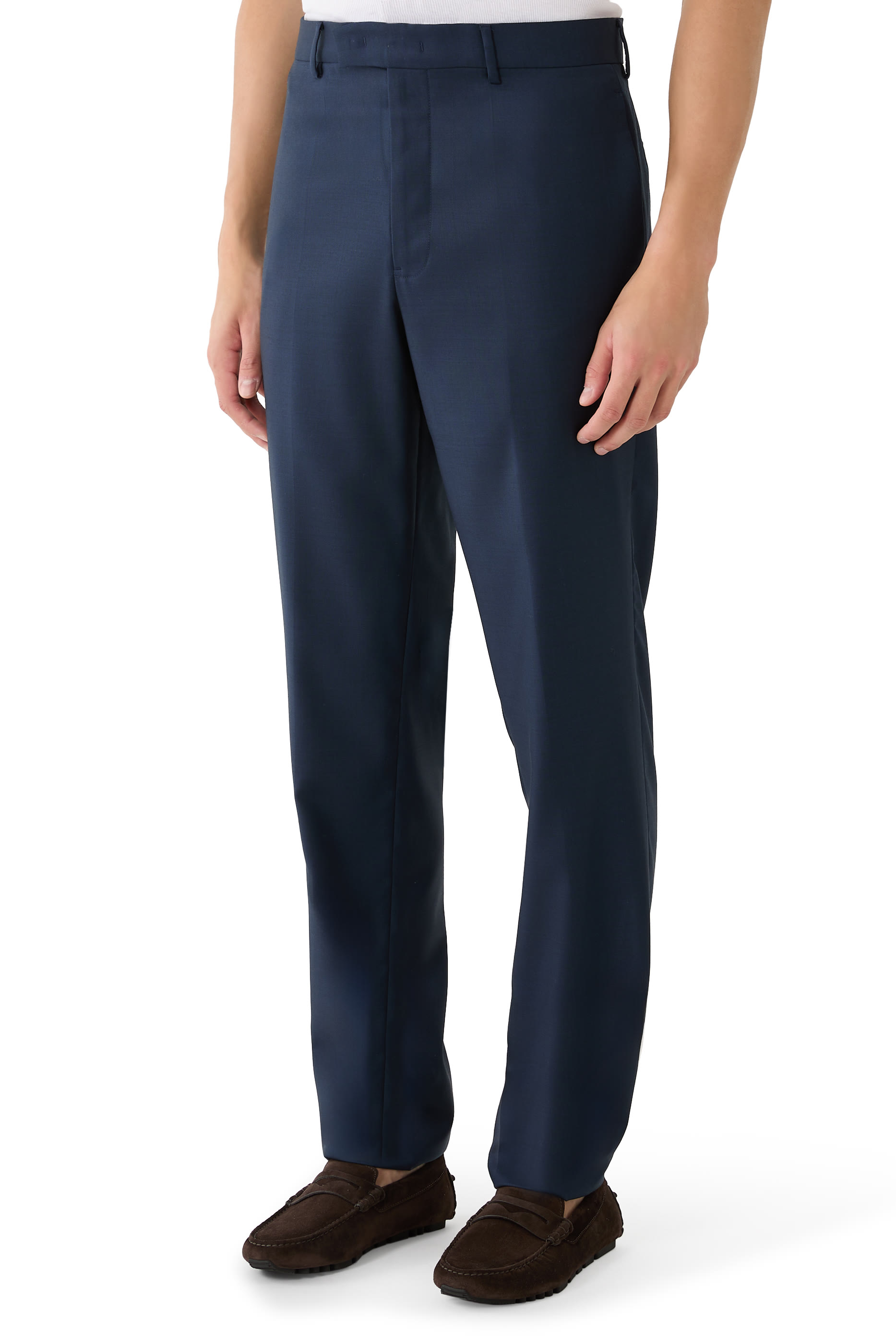 Single-Breasted Suit and Flat-Front Trousers Set