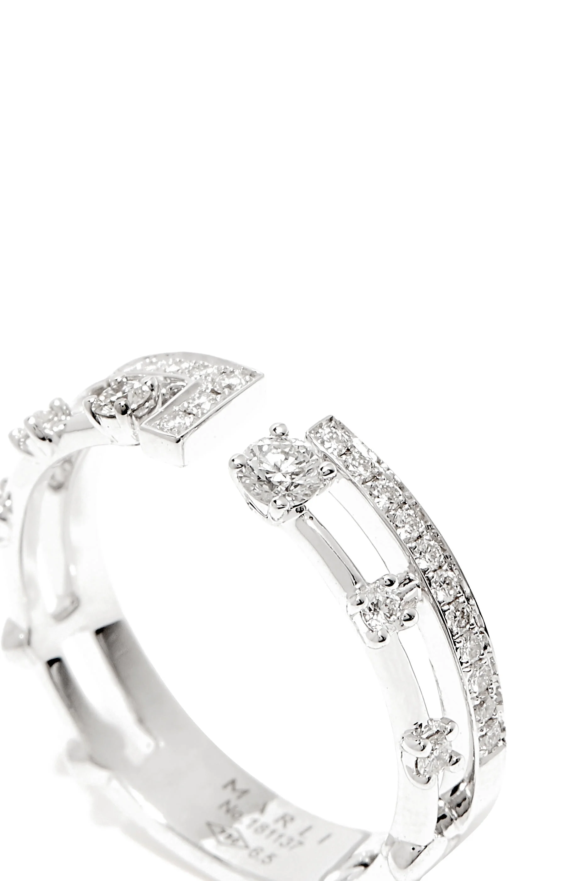 Avenues Index Ring, 18k Yellow Gold  Diamonds