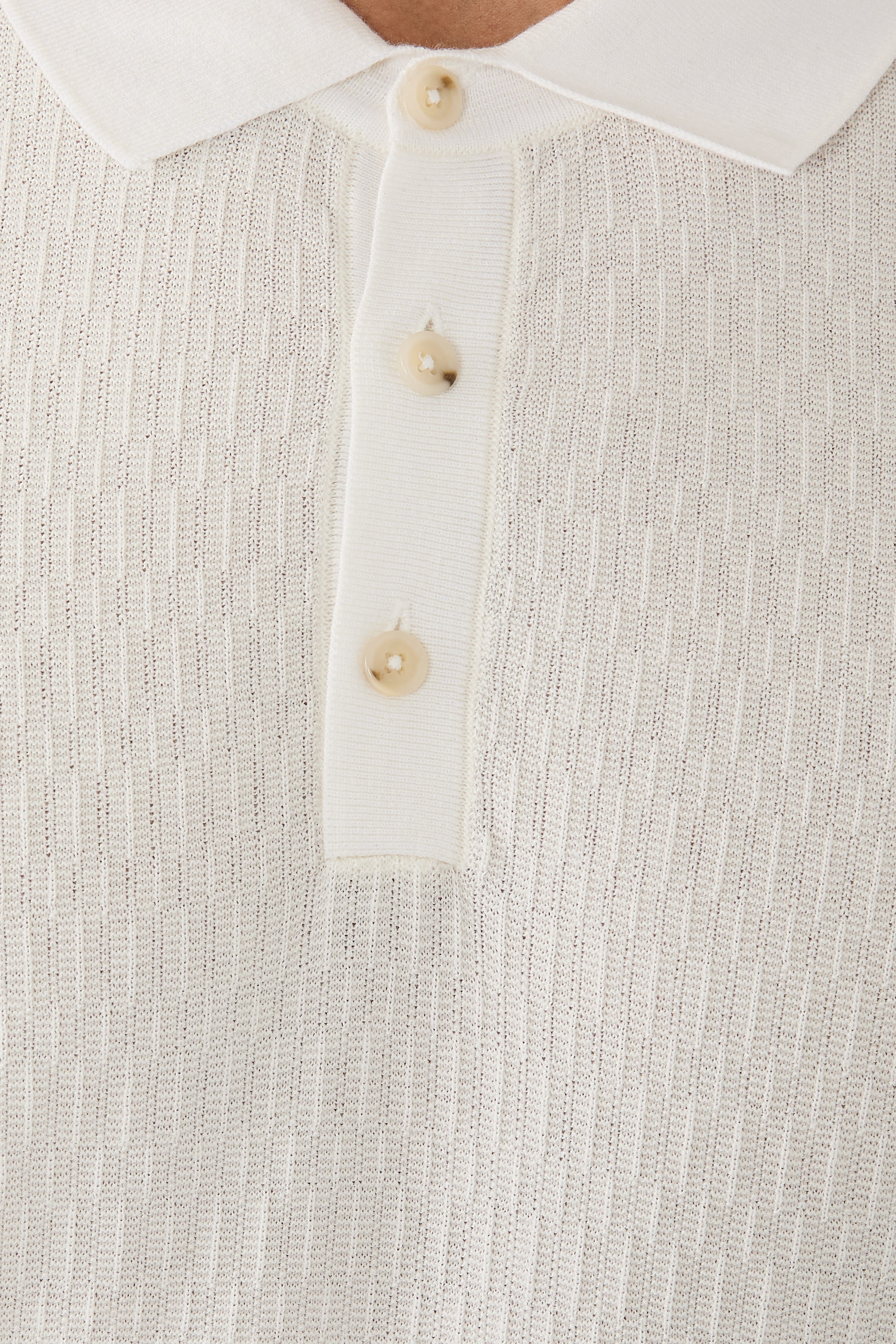 H-Lurazio Textured Knit Polo Shirt