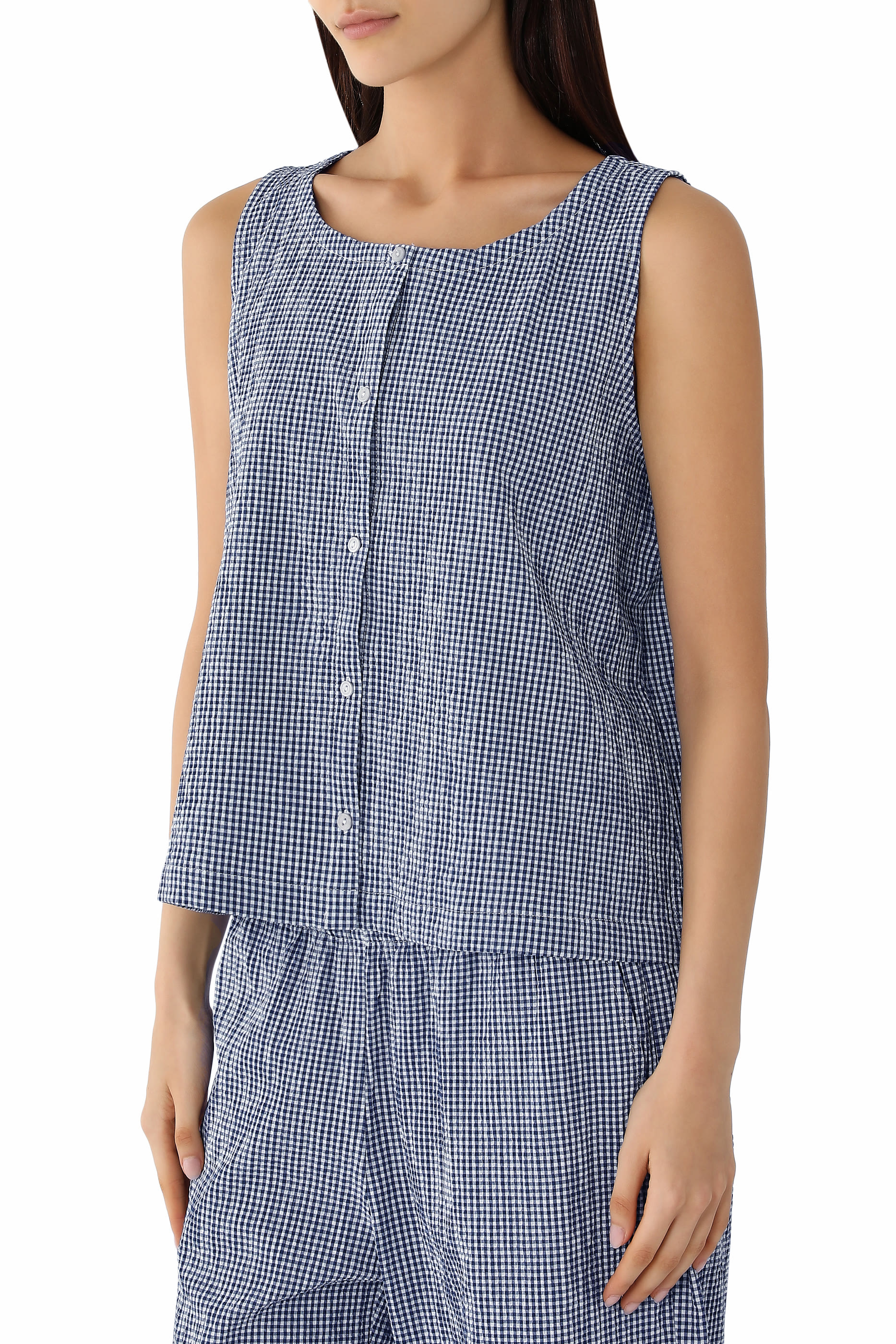 Pucker Check Vest