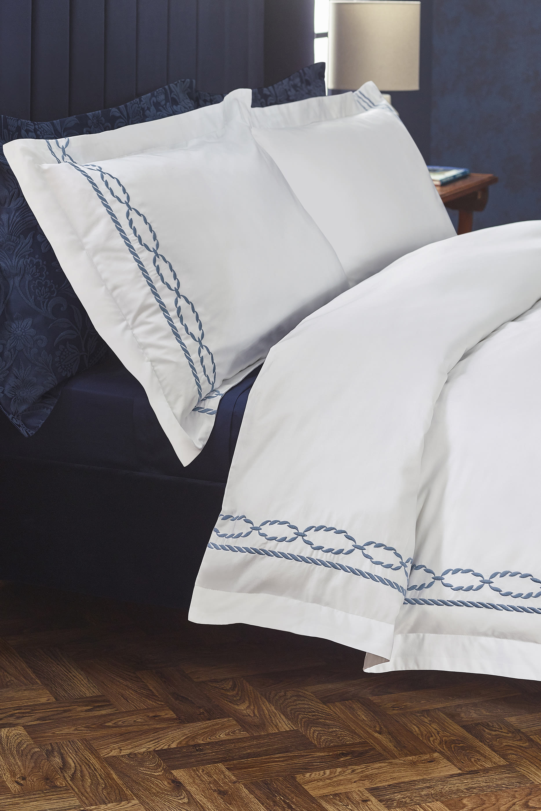 Coastal Embroidery Duvet Cover  Pillowcase Set